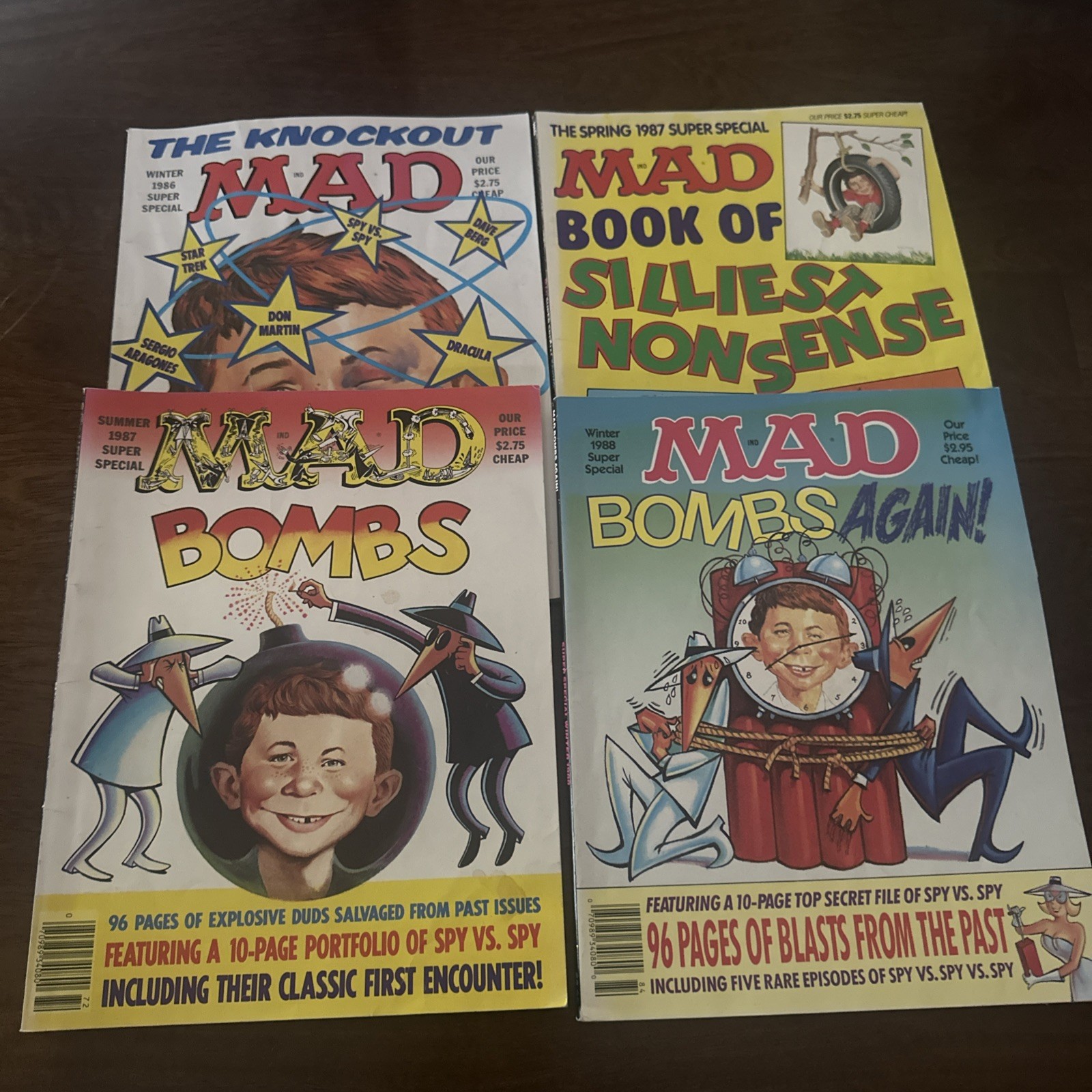 Mad Magazines Super Special Editions Lot Of 4 Winter 86 & 88 Spring & Summer 87