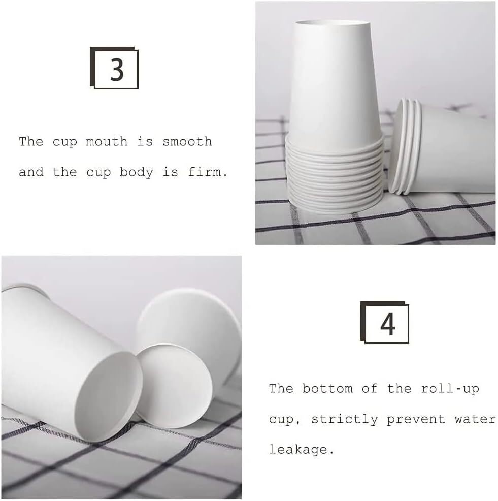 300 Pack 3oz White Paper Cups, Bathroom Cups 300 Count (Pack of 1),