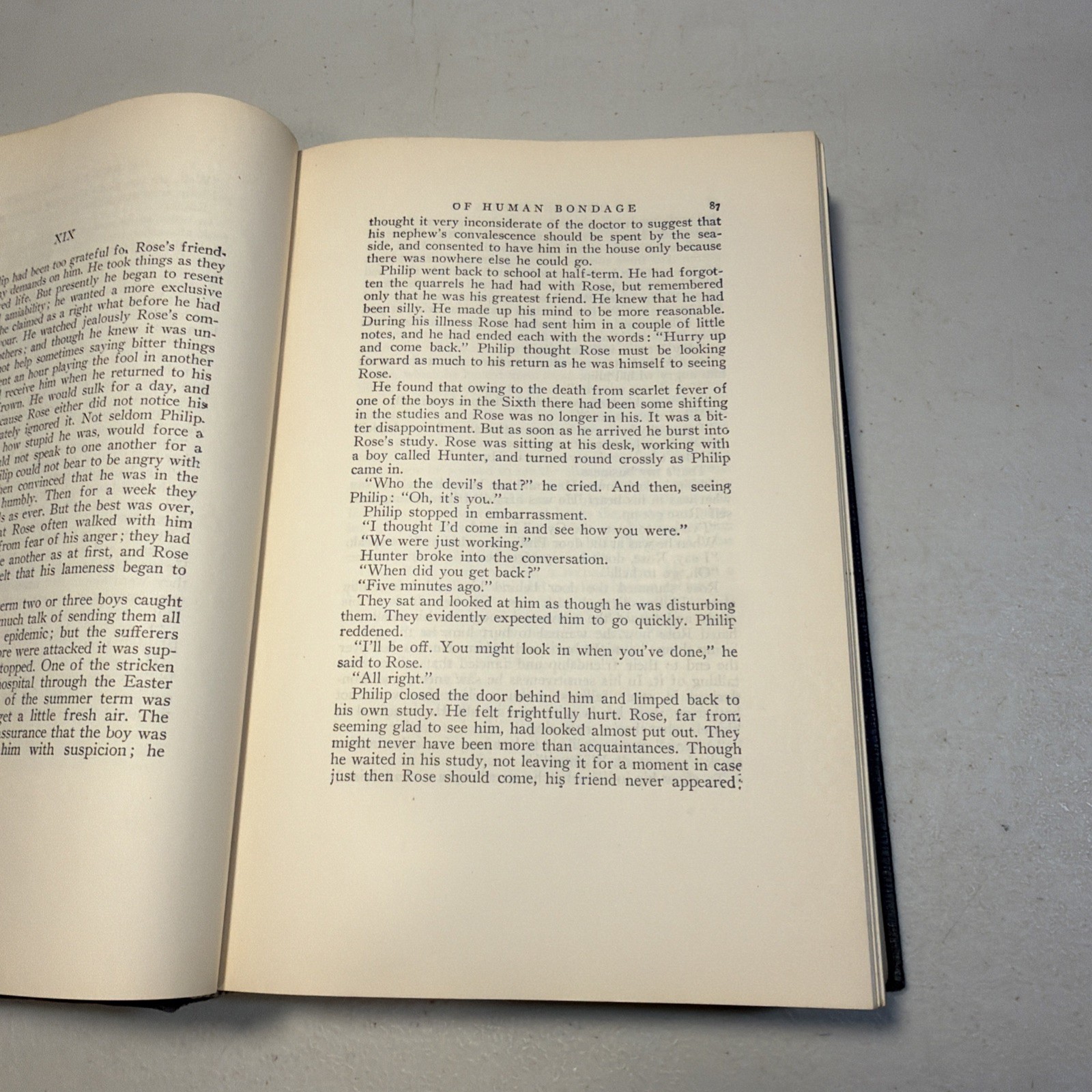 1915 “OF HUMAN BONDAGE” HC book, by W. Somerset Maugham RARE