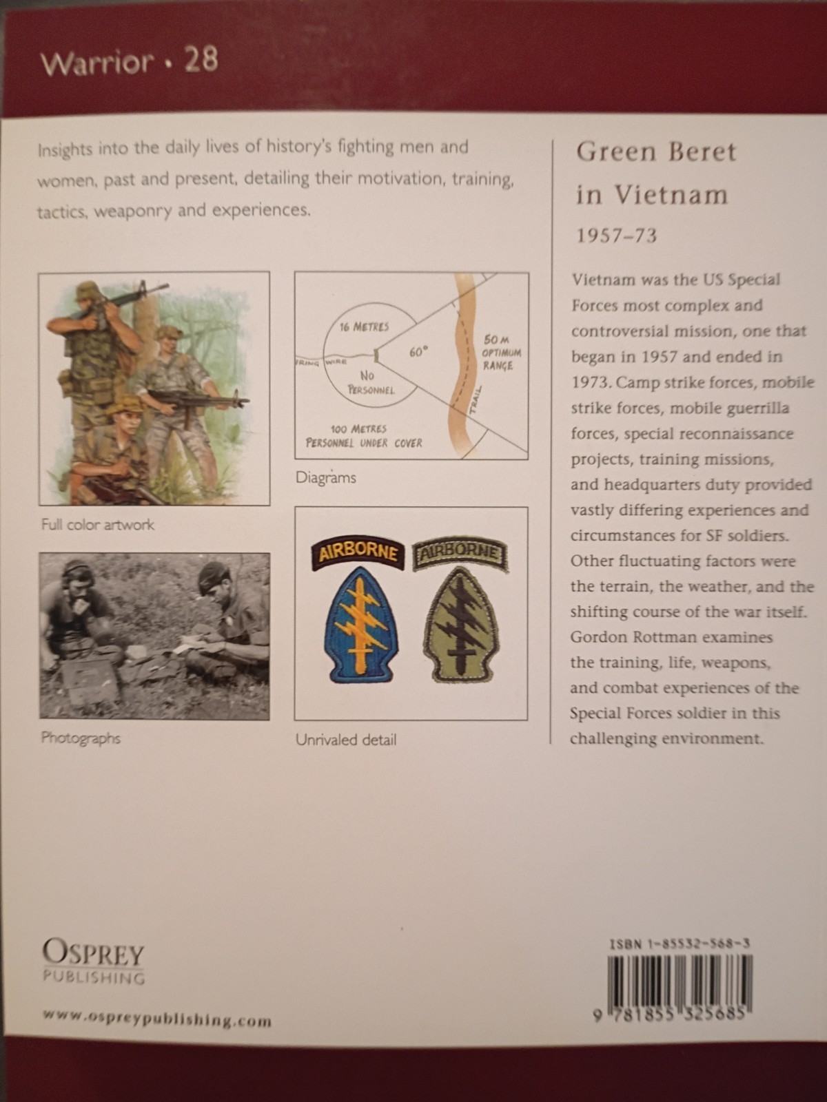 Osprey Warrior 28: Green Beret in Vietnam 1957-73 by Gordon Rottman
