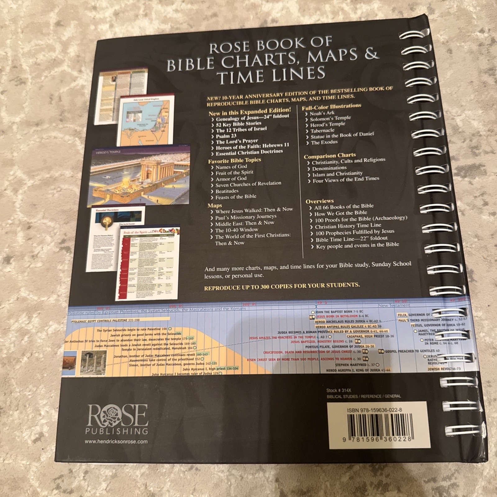 Rose Publishing Rose Book of Bible Charts, Maps & Time Lines Vol. 1 (Hardback)
