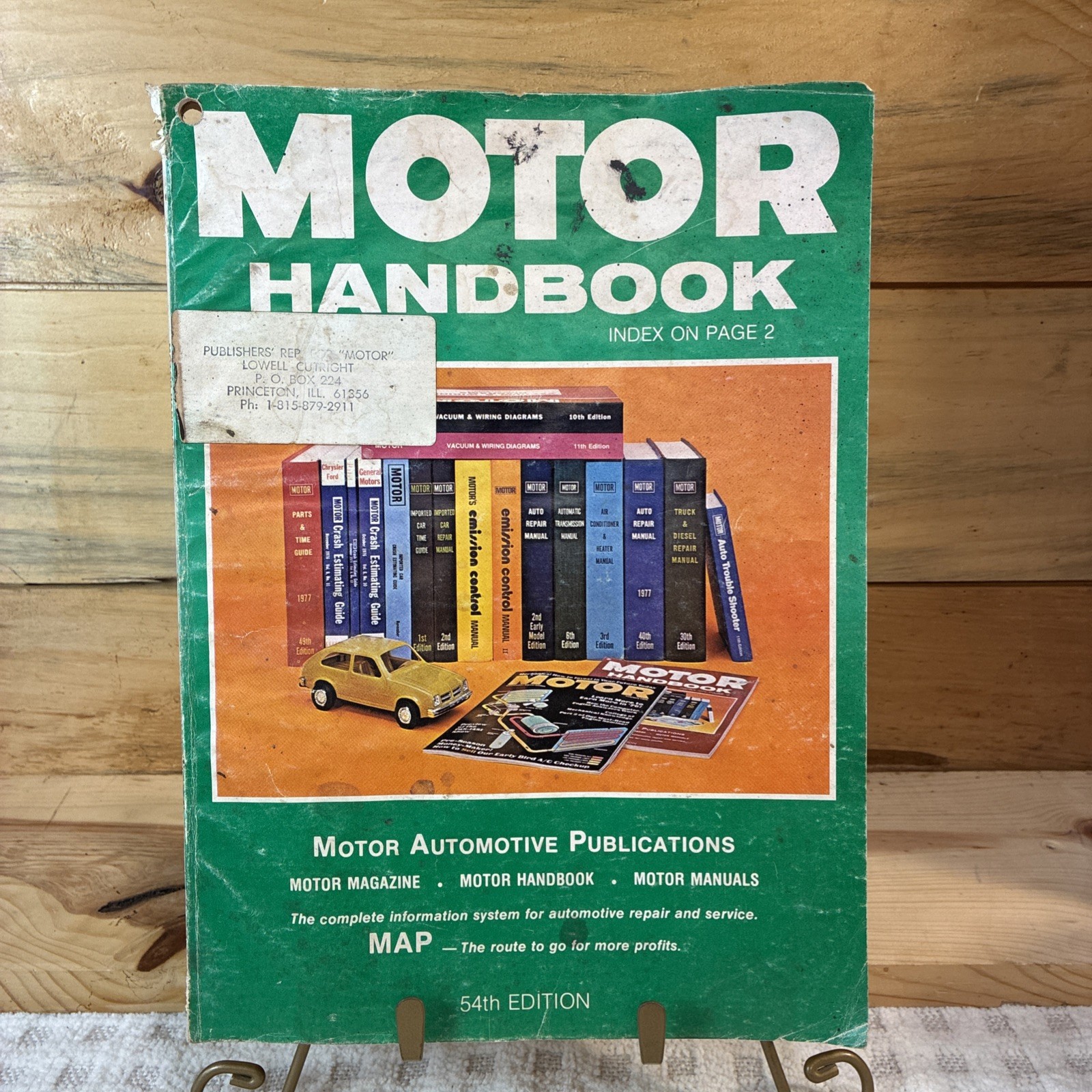Motor Handbook 54th Edition 1977, Back Issue Automotive Service Manual Catalog
