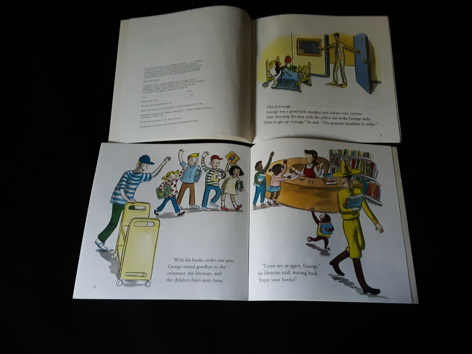 3 Curious George Paper back Books. Slightly used. 2 *24 pages & 1*48 pages Books