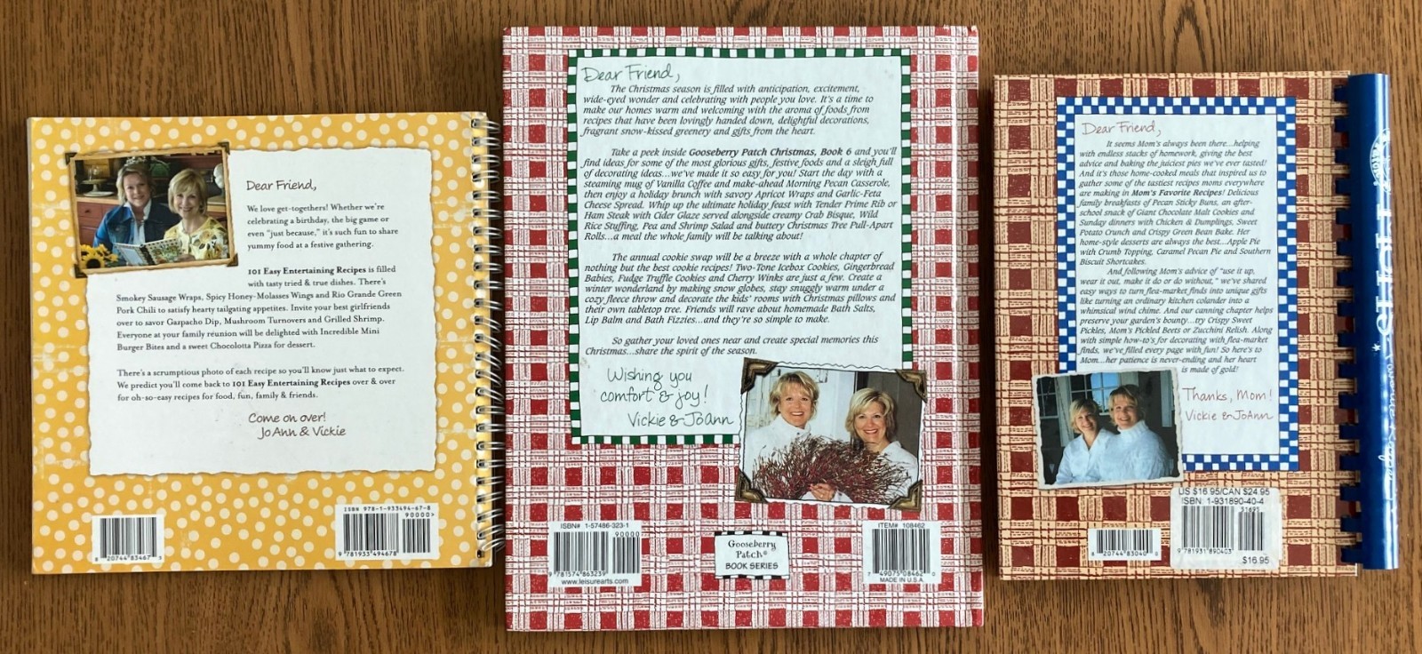 Lot of 3 GOOSEBERRY PATCH COOKBOOKS – MOM’S – CHRISTMAS #6 – EASY ENTERTAINING