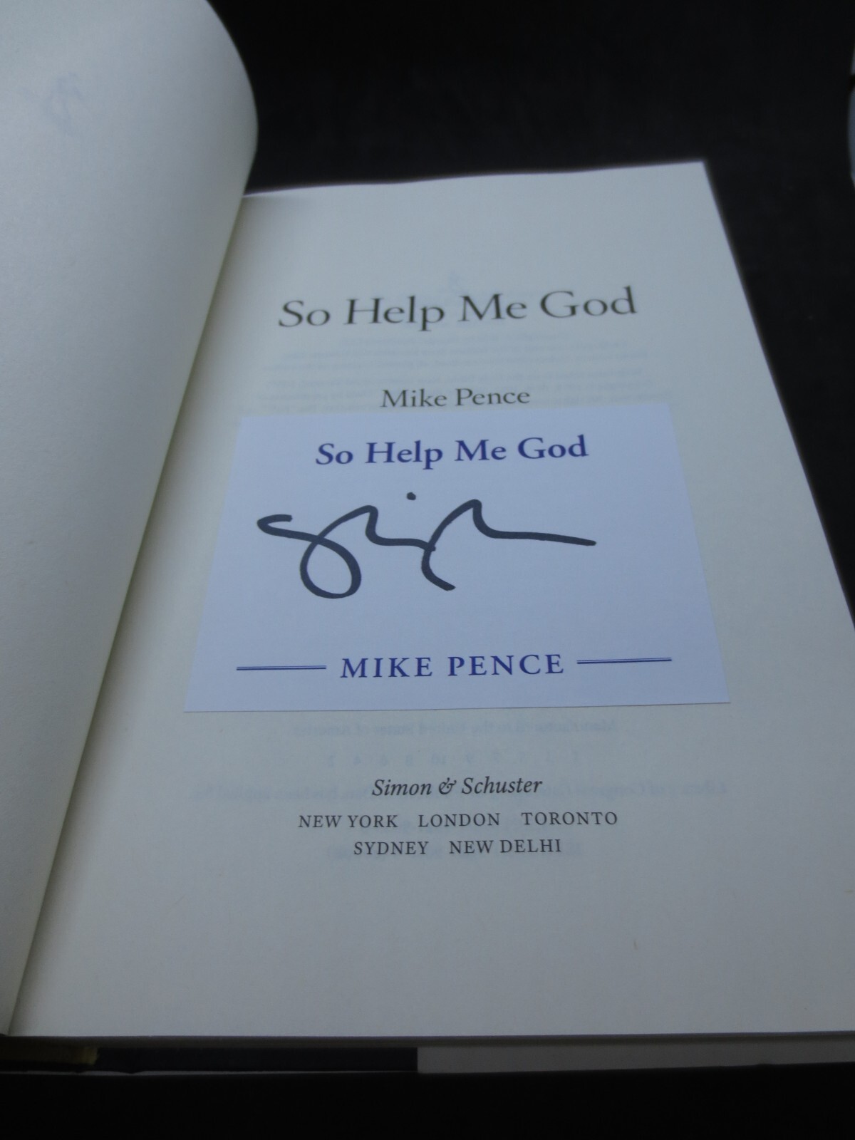 So Help Me God by Mike Pence – 2022 Signed First Edition Hardcover w/ DJ