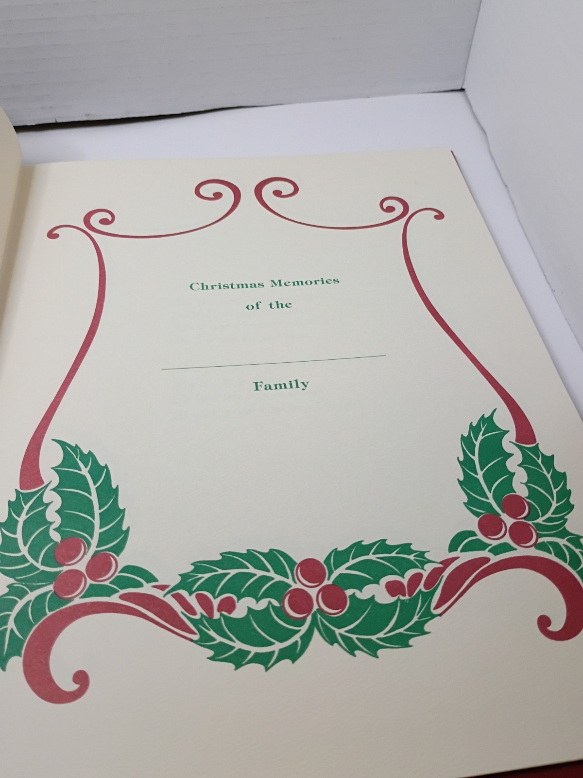 The Family Christmas Book With Box. 1982 Vintage- Unused- Clean Pages- Very Good