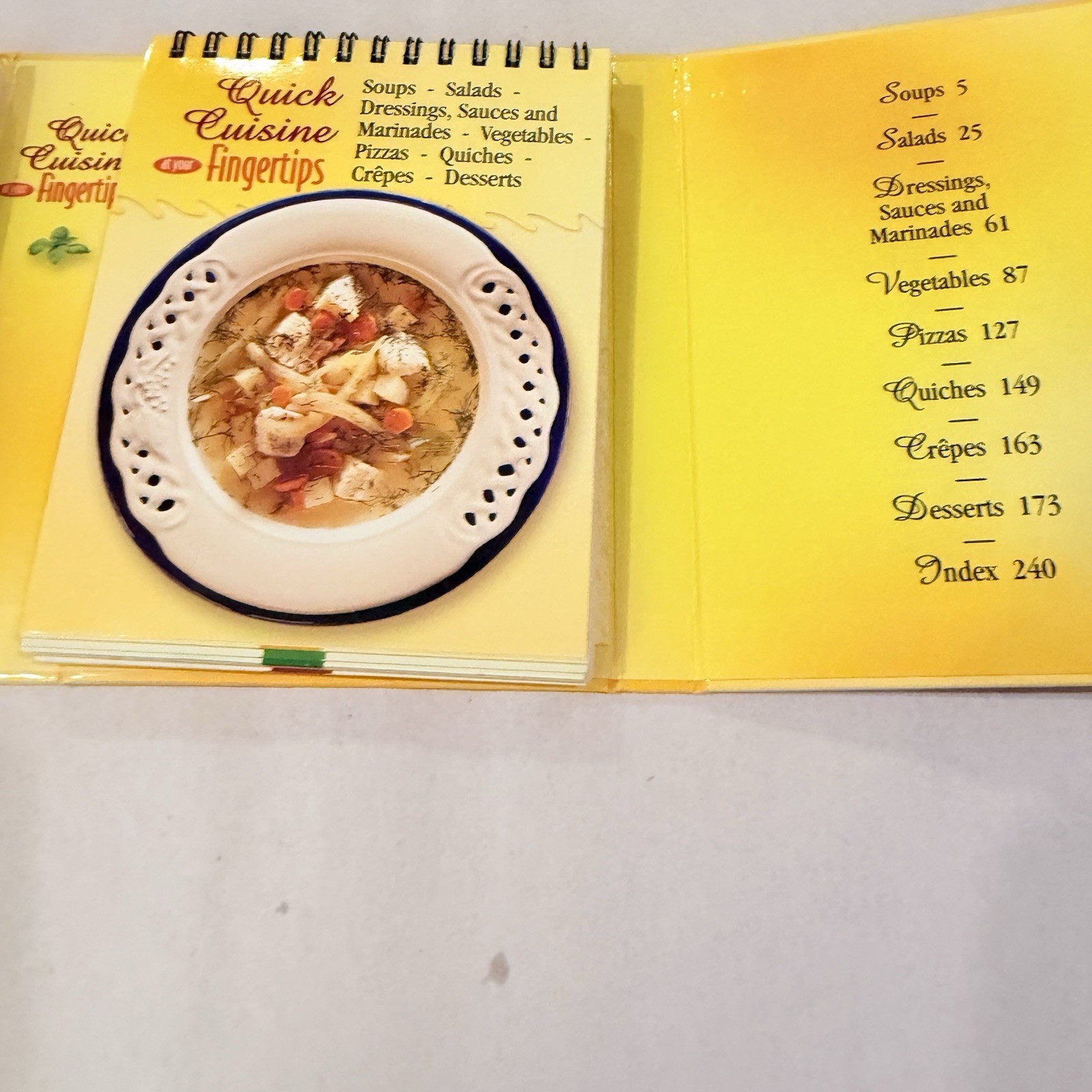 Quick Cuisine At Your Fingertips – Hardcover – Ring/Wire Bound – NEW