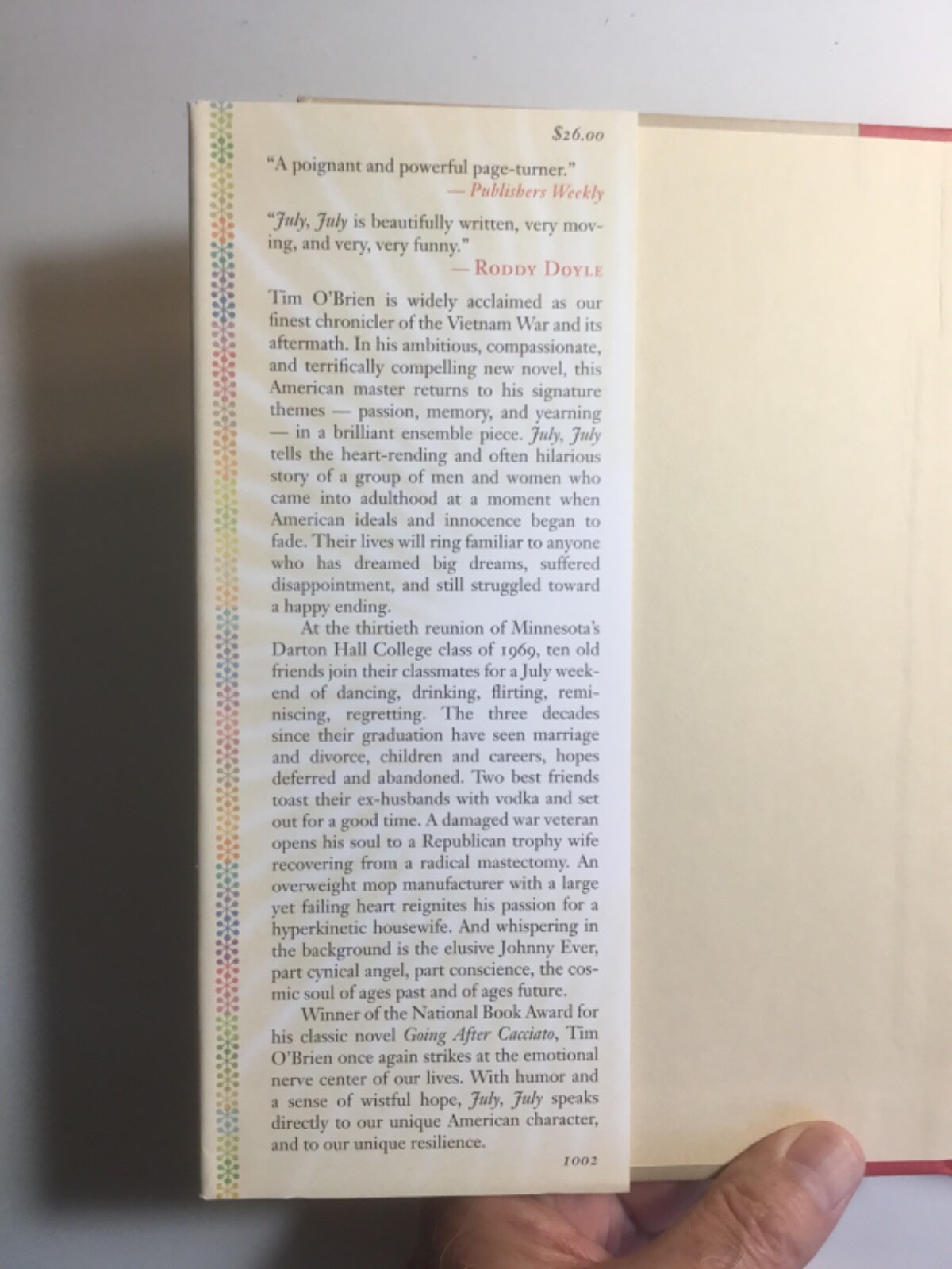 “July, July,” Tim O’Brien, Brand new 1st Edition Hardcover