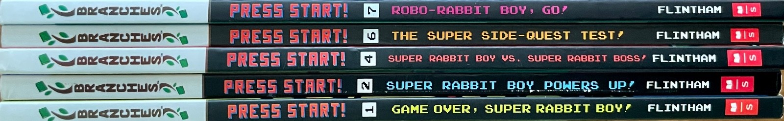 LOT OF 5 PRESS START! BOOKS 1 2 4 6 7 BY THOMAS FLINTHAM ~ SCHOLASTIC BRANCHES