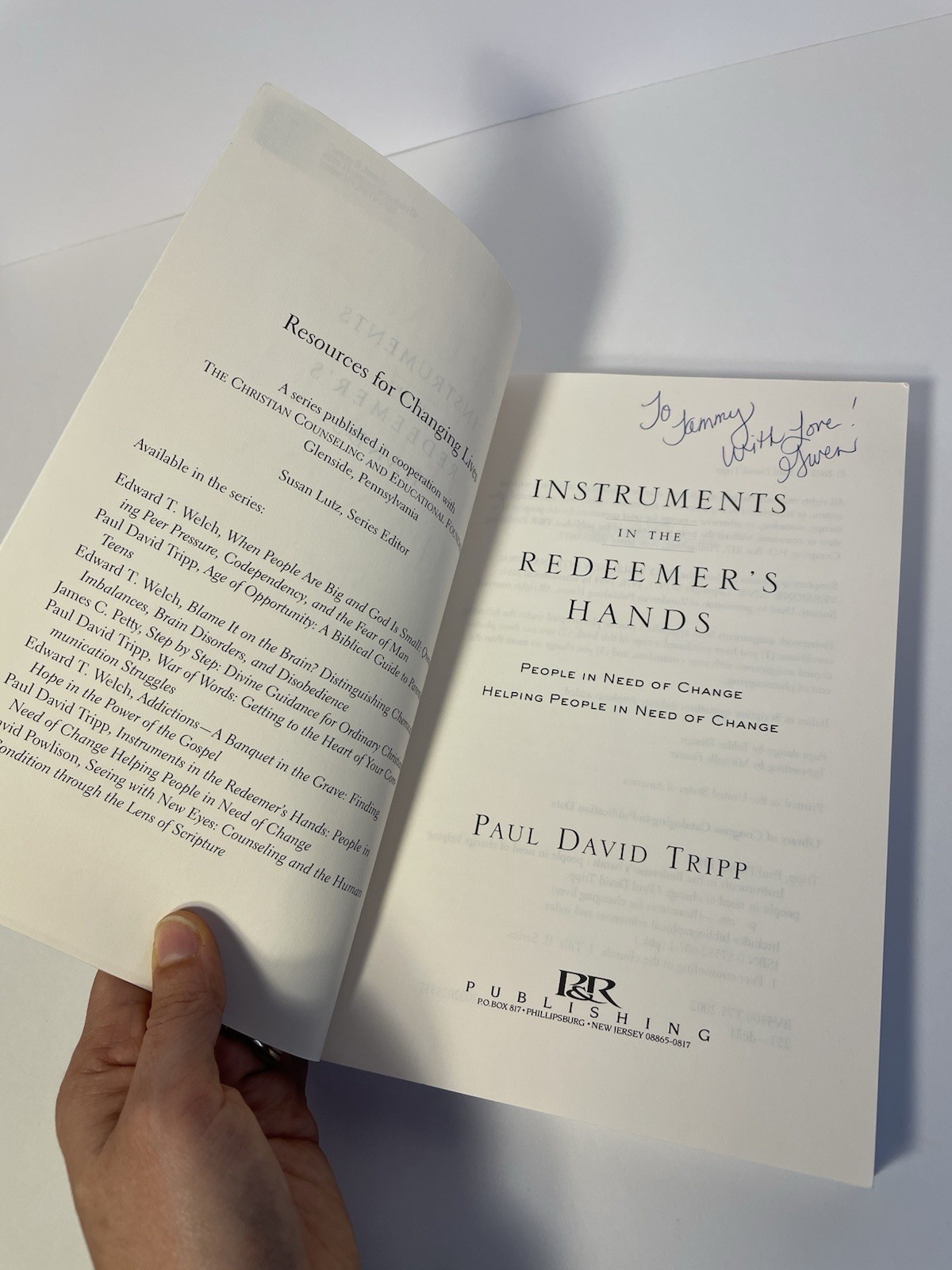 Instruments in the Redeemer’s Hands By Paul David Tripp 2002 SHIPS FREE!