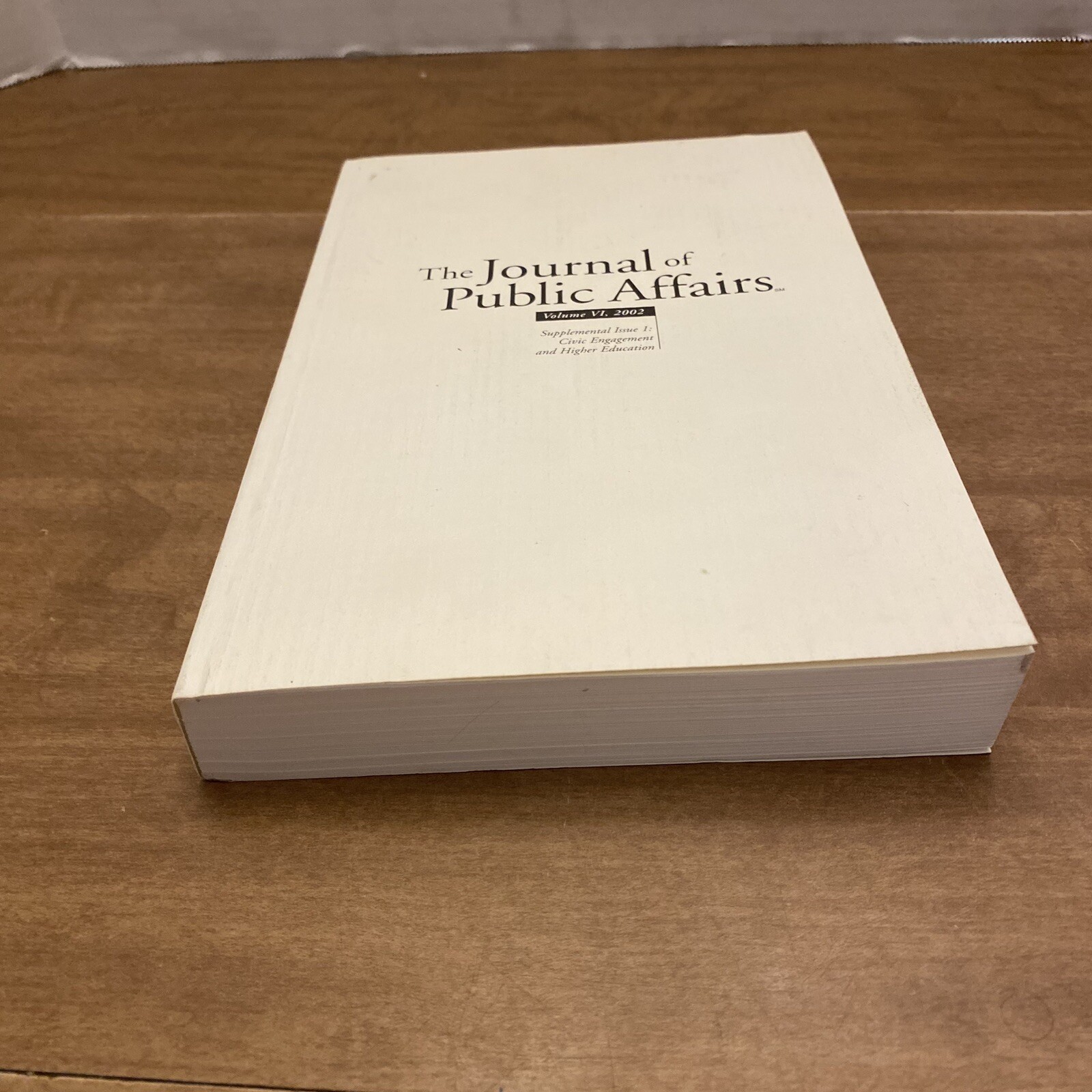 The Journal Of Public Affairs Volume VI 6 2002