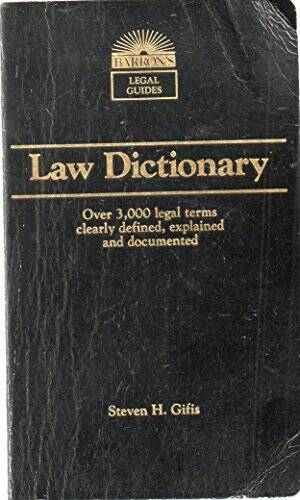 Law Dictionary – Paperback By Gifis, Steven – GOOD