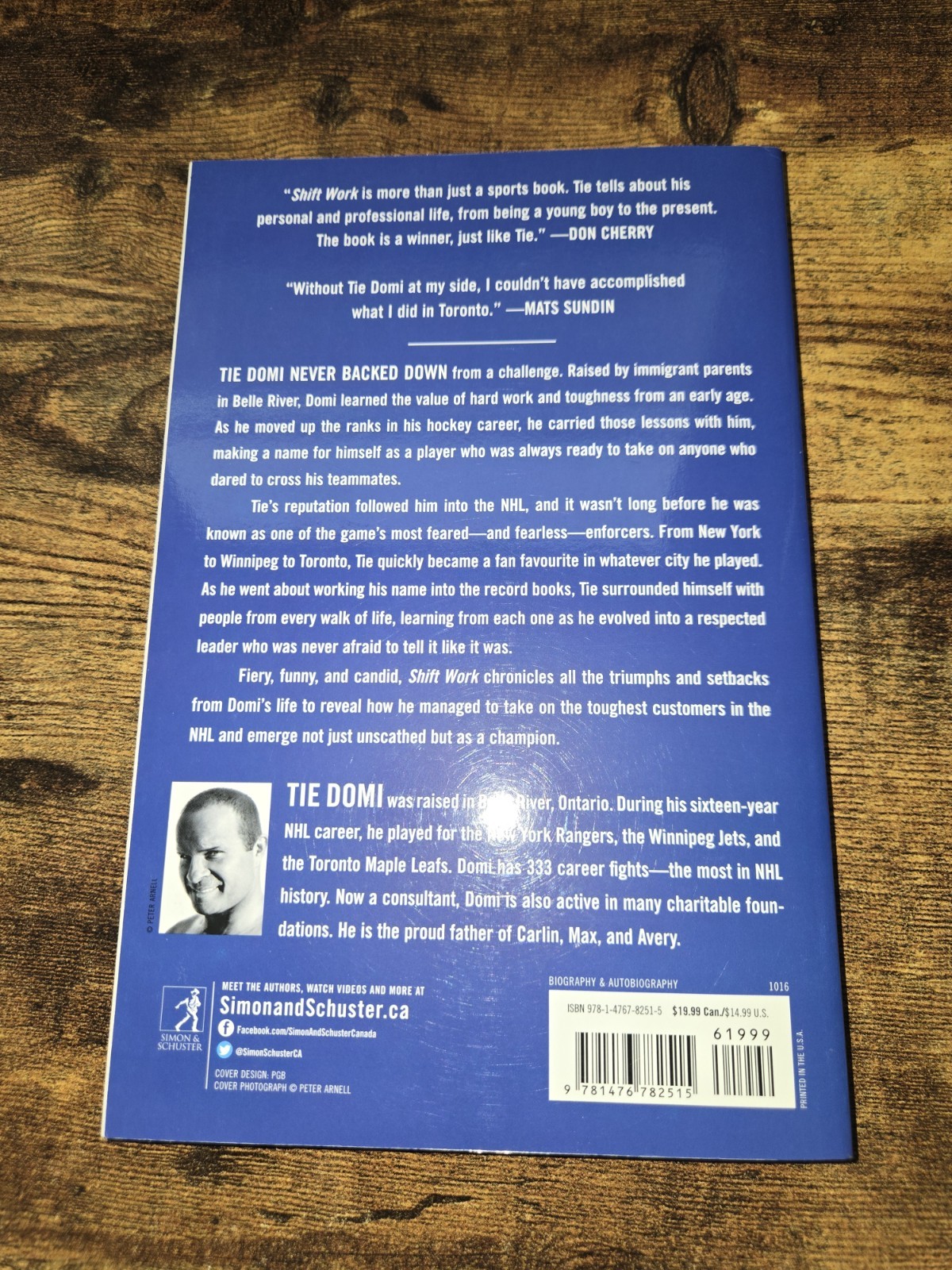 Shift Work by Tie Domi 2016 Paperback Book NHL Hockey