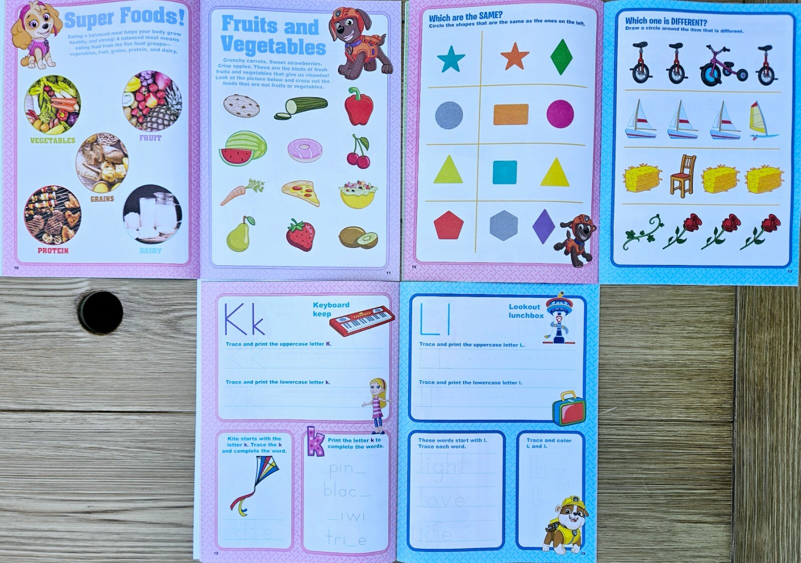 Paw Patrol Pre-K Workbook set of 6 preschool learning books