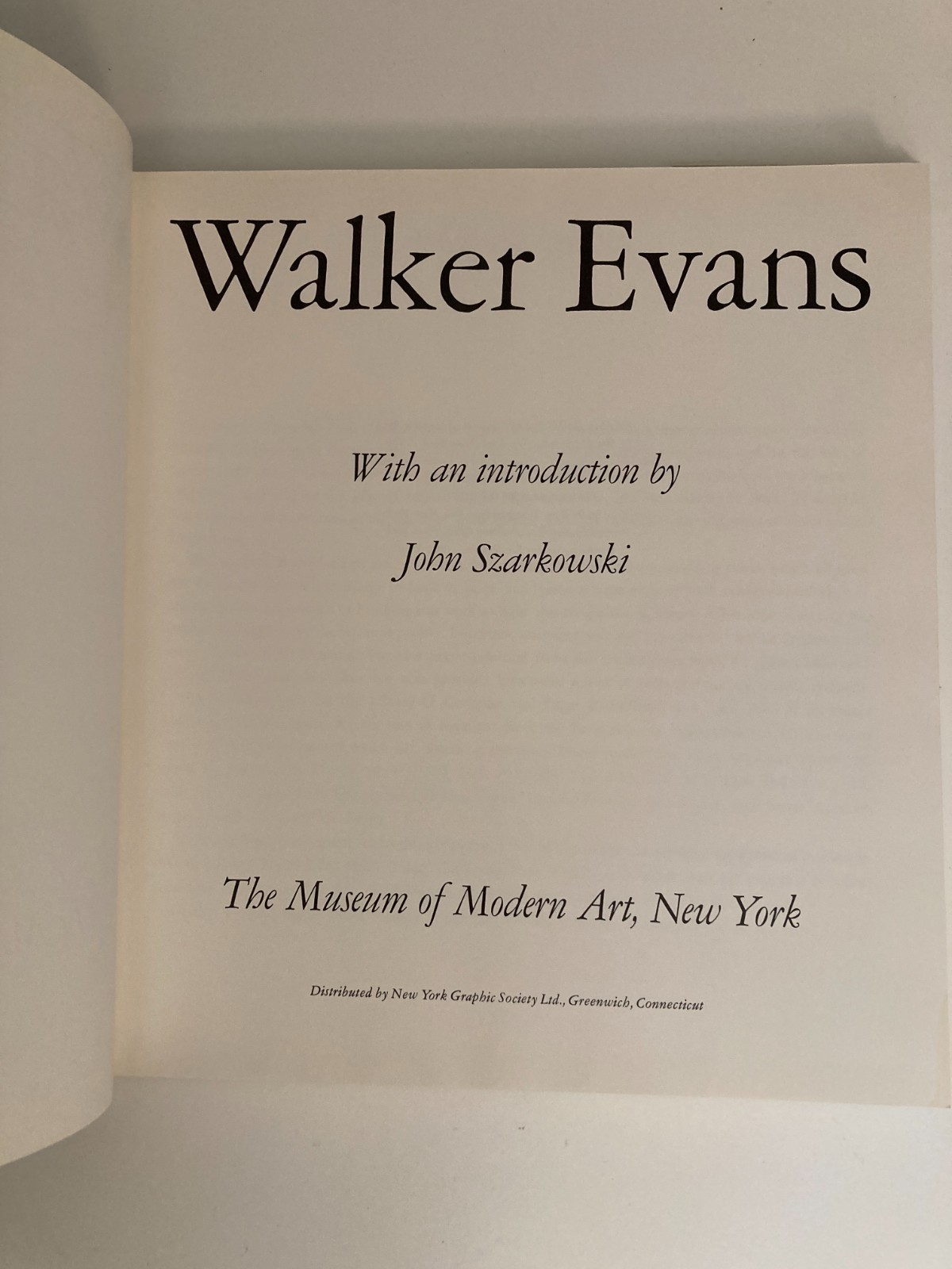 Walker Evans by John Szarkowski (1979, Hardcover) 1st Print w/Protective Cover
