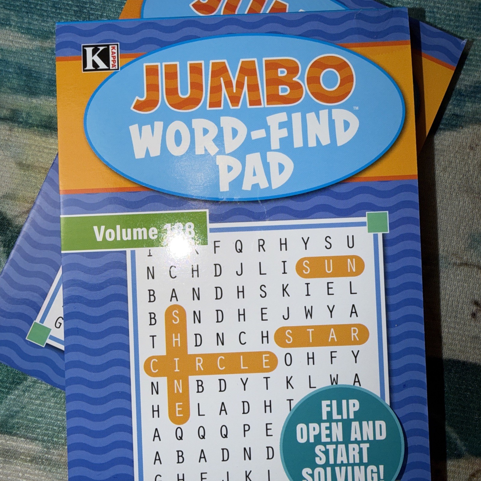 Kappa Jumbo Word Finds 73 Word Puzzles In Books Flip Open Volume # 188 New