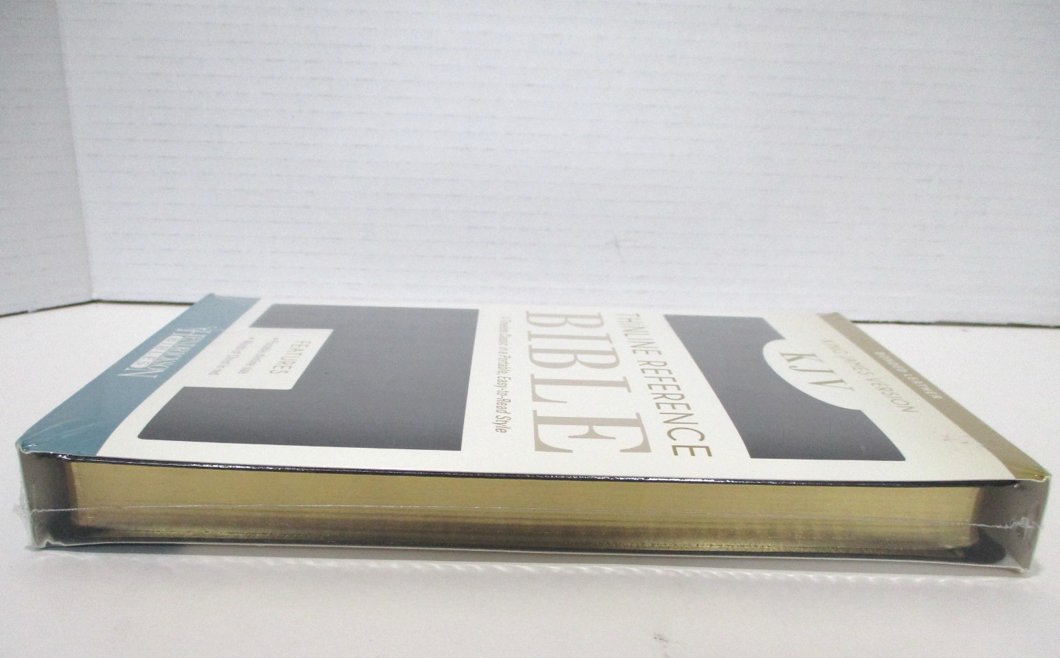 KJV Thinline Reference Bible Hendrickson Light Portable Black Bonded Leather