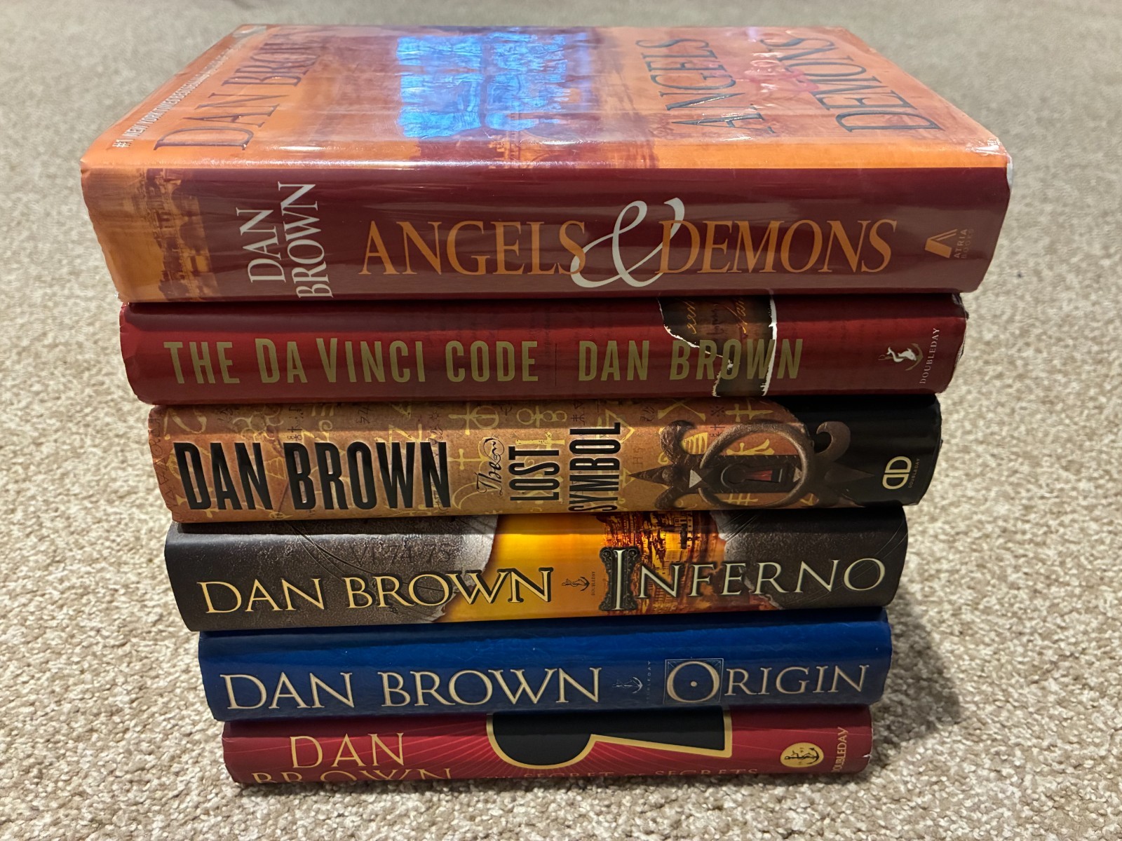 Robert Langdon – Complete 6-Book Hardcover Series Set – Dan Brown – RARE!