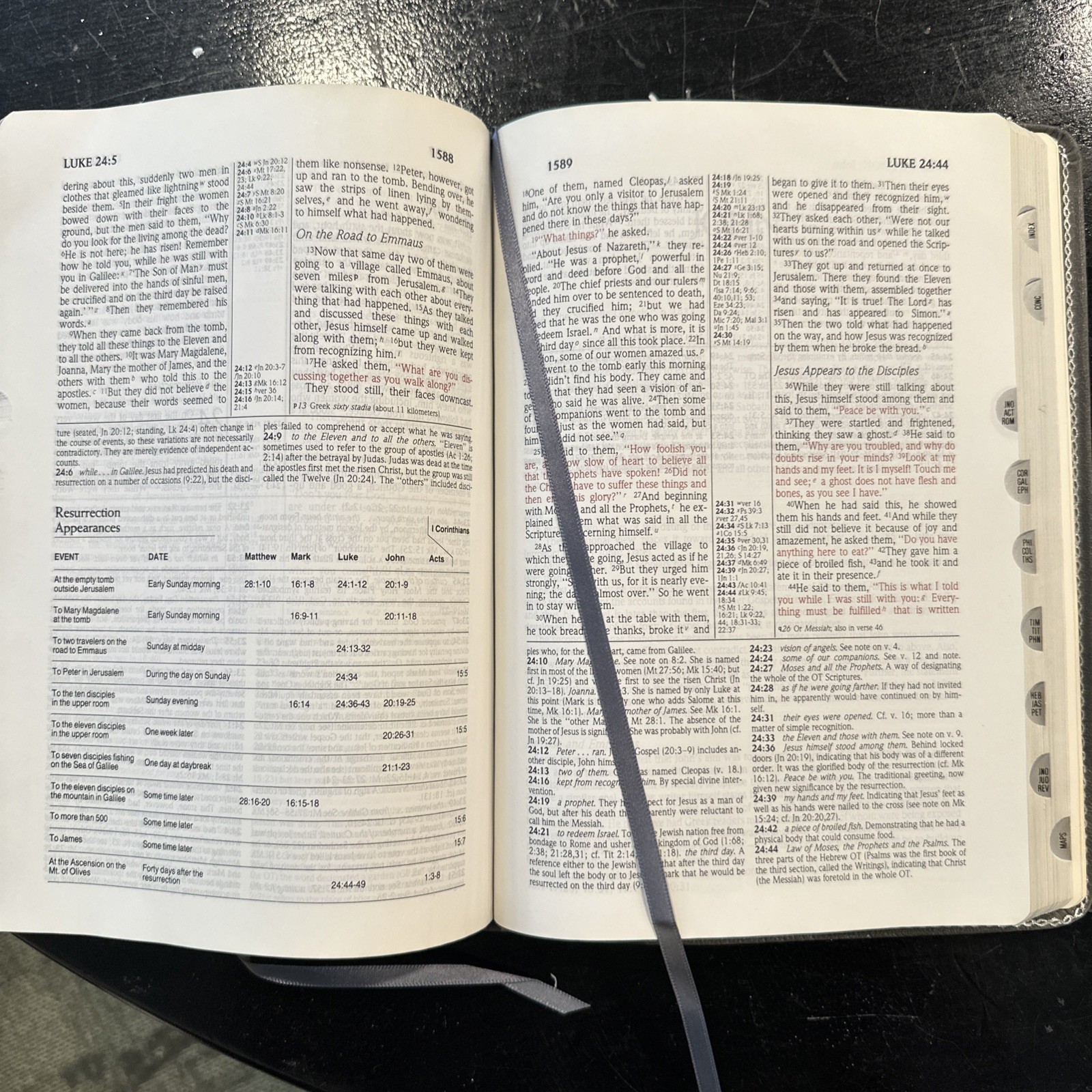 The NIV Study Bible Special Red Letter Edition Leatherbound 1985 Zondervan