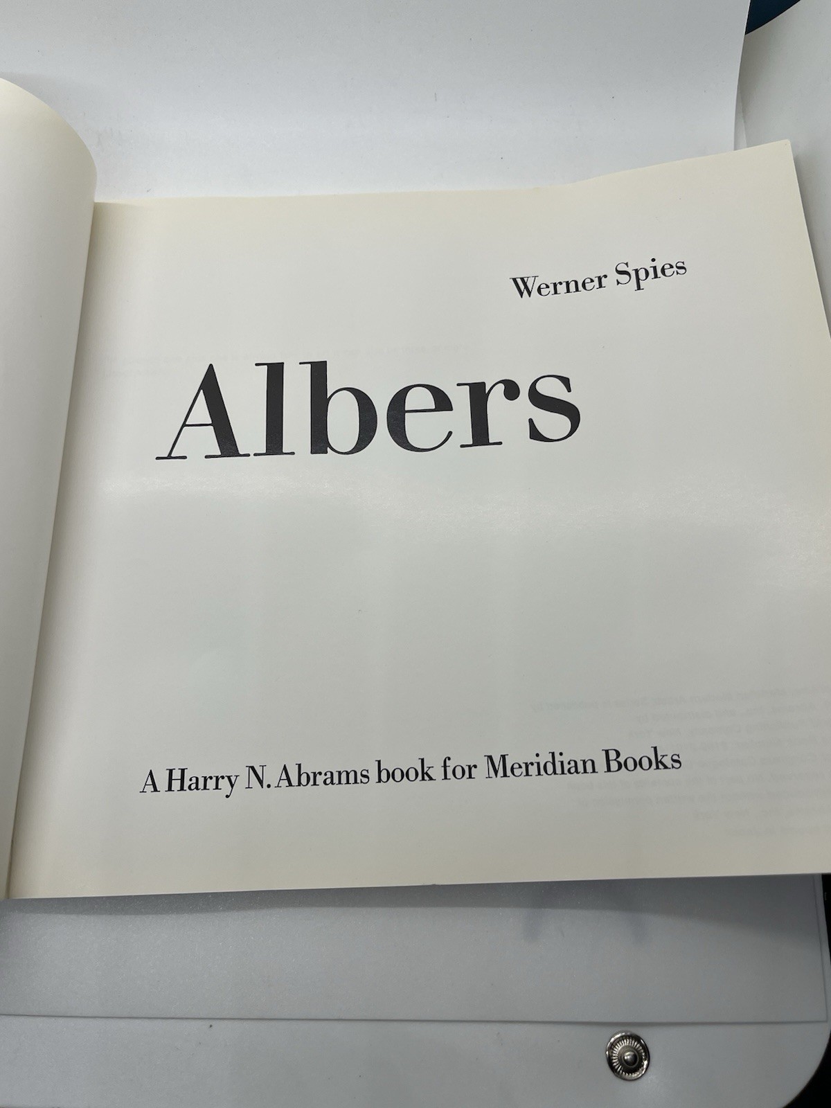Albers by Werner Spies Harry N. Abrams, Meridian Modern Artists Paperback Art