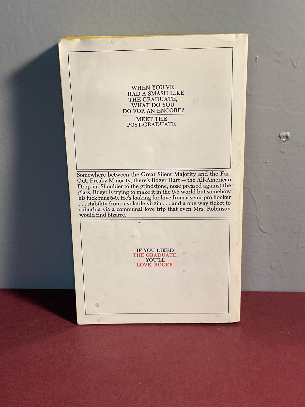 Love, Roger by Charles Webb (Author of The Graduate) Vintage Bantam Paperback