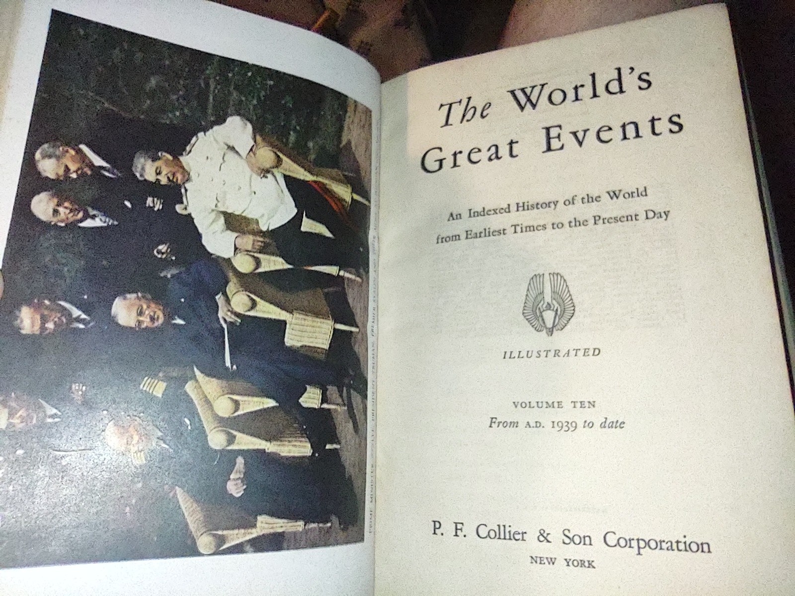 Complete Set Collier, The World’s Great Events, 10 Volumes HC VGC, 1945