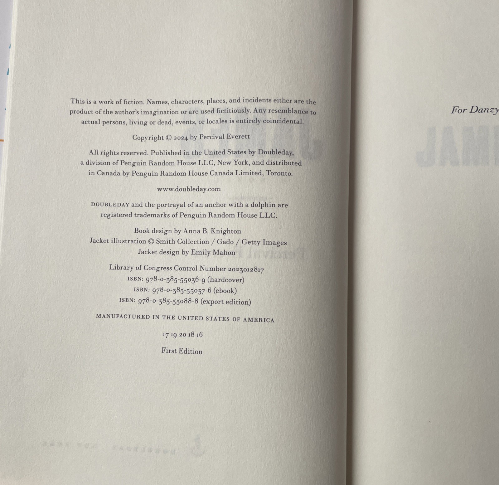 James A Novel By Percival Everett Hardcover Book