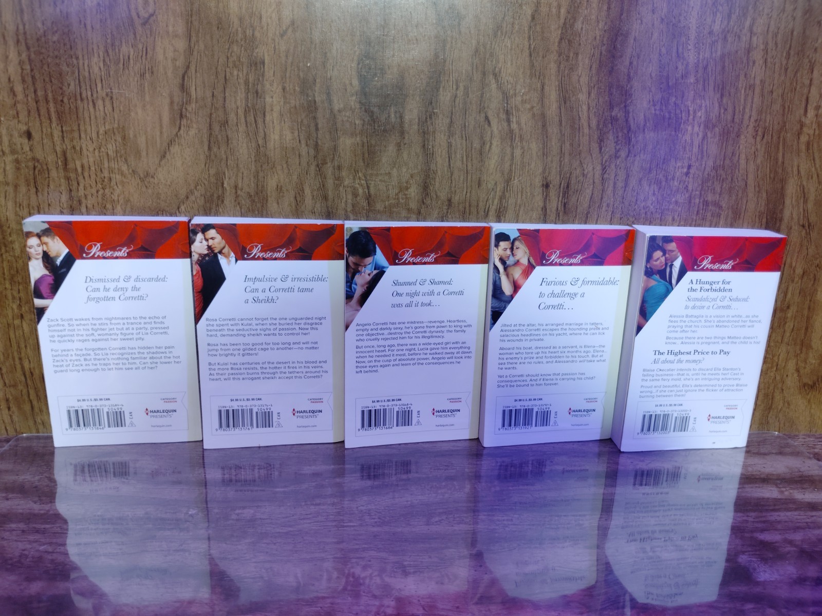 Lot 5 Harlequin Presents Sicily’s Corretti Dynasty Series PB Mixed Authors
