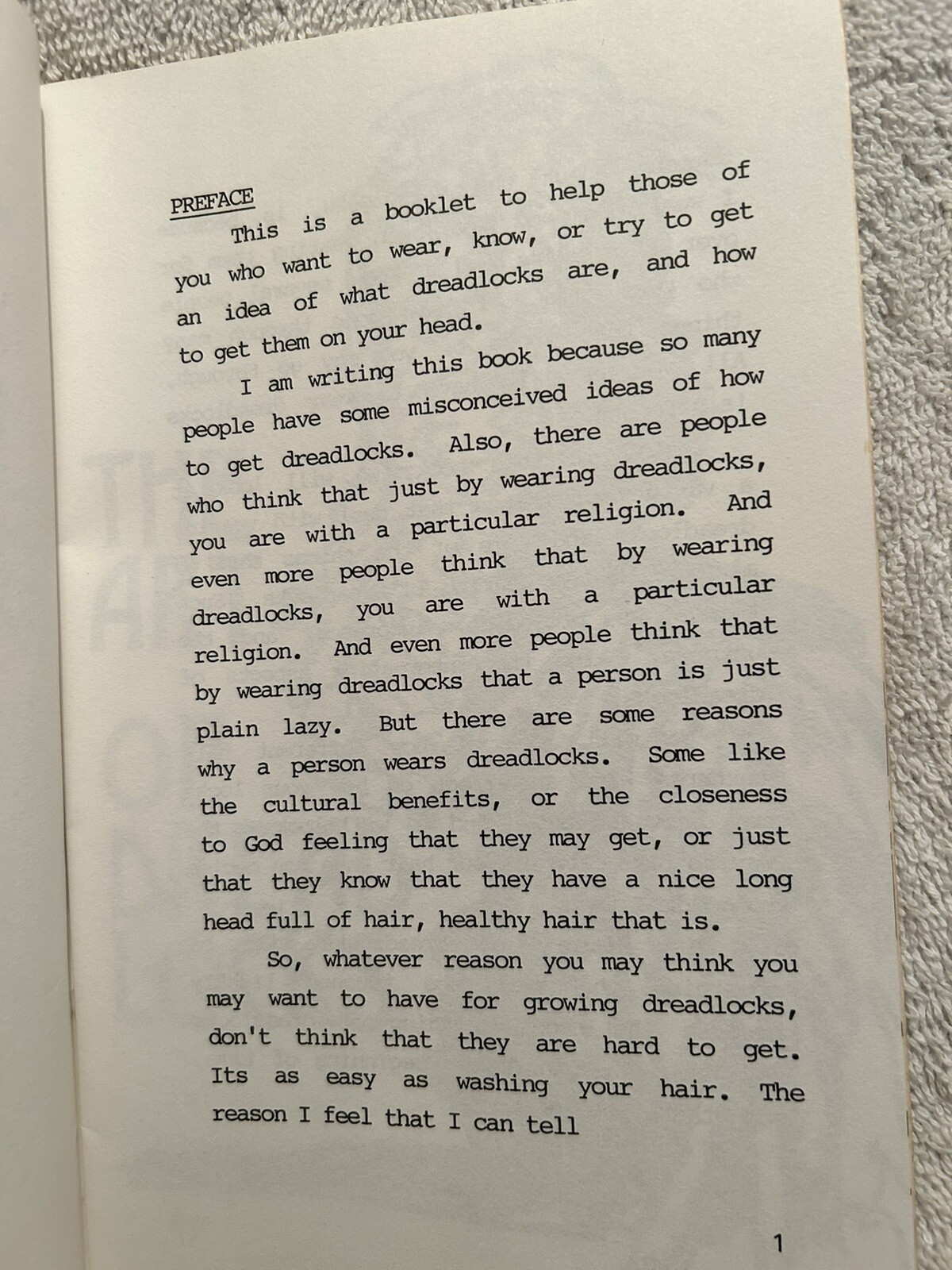 Vtg. Book The Art Of Dreadlocks By Wanda M. Johnson Including A History 35 Pages