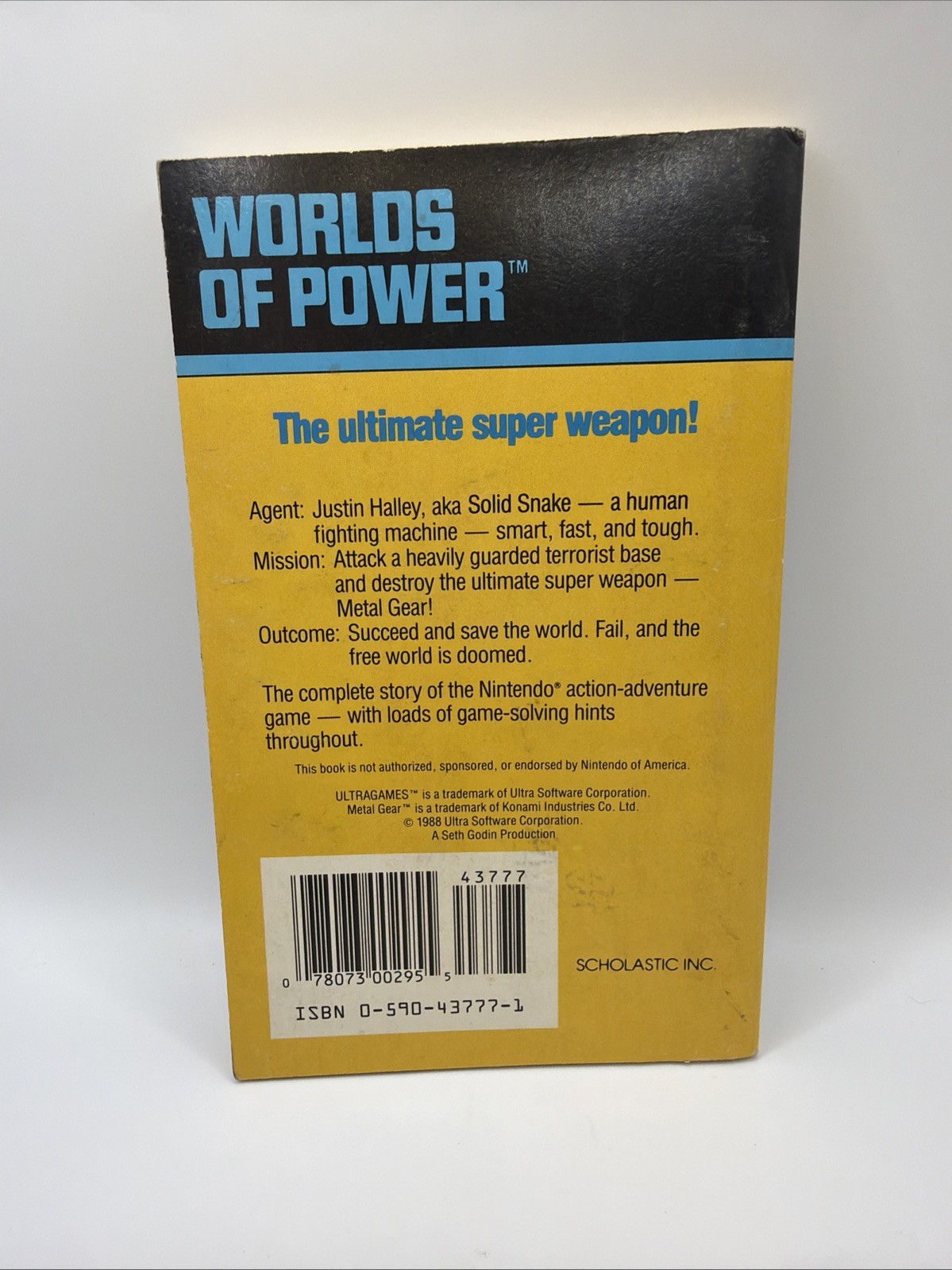 Metal Gear (Worlds of Power) #2 Nintendo Video Games Pb Book 1st Ed