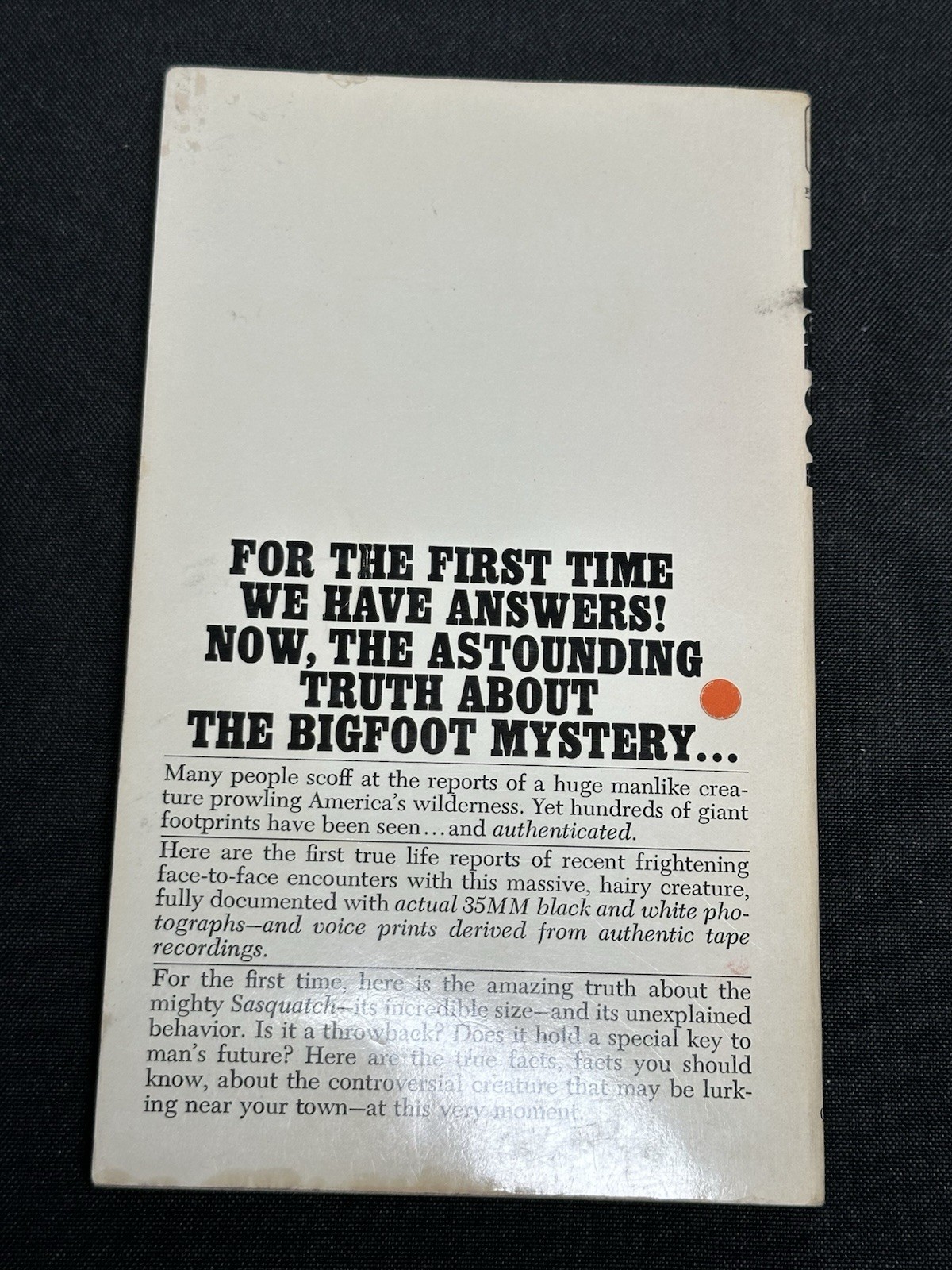 Bigfoot by B. Ann Slate and Alan Berry (1976, Trade Paperback)