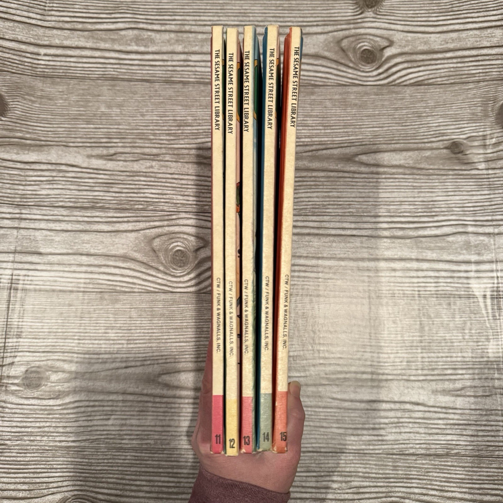 Vintage Sesame Street Library Books Set Vol 1–15 CTW Funk Wagnalls 1970s