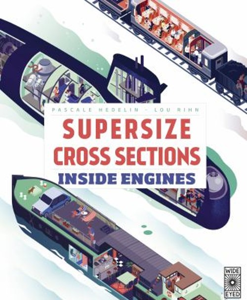 Supersize Cross Sections: Inside Engines Hardcover Pascale Hedeli