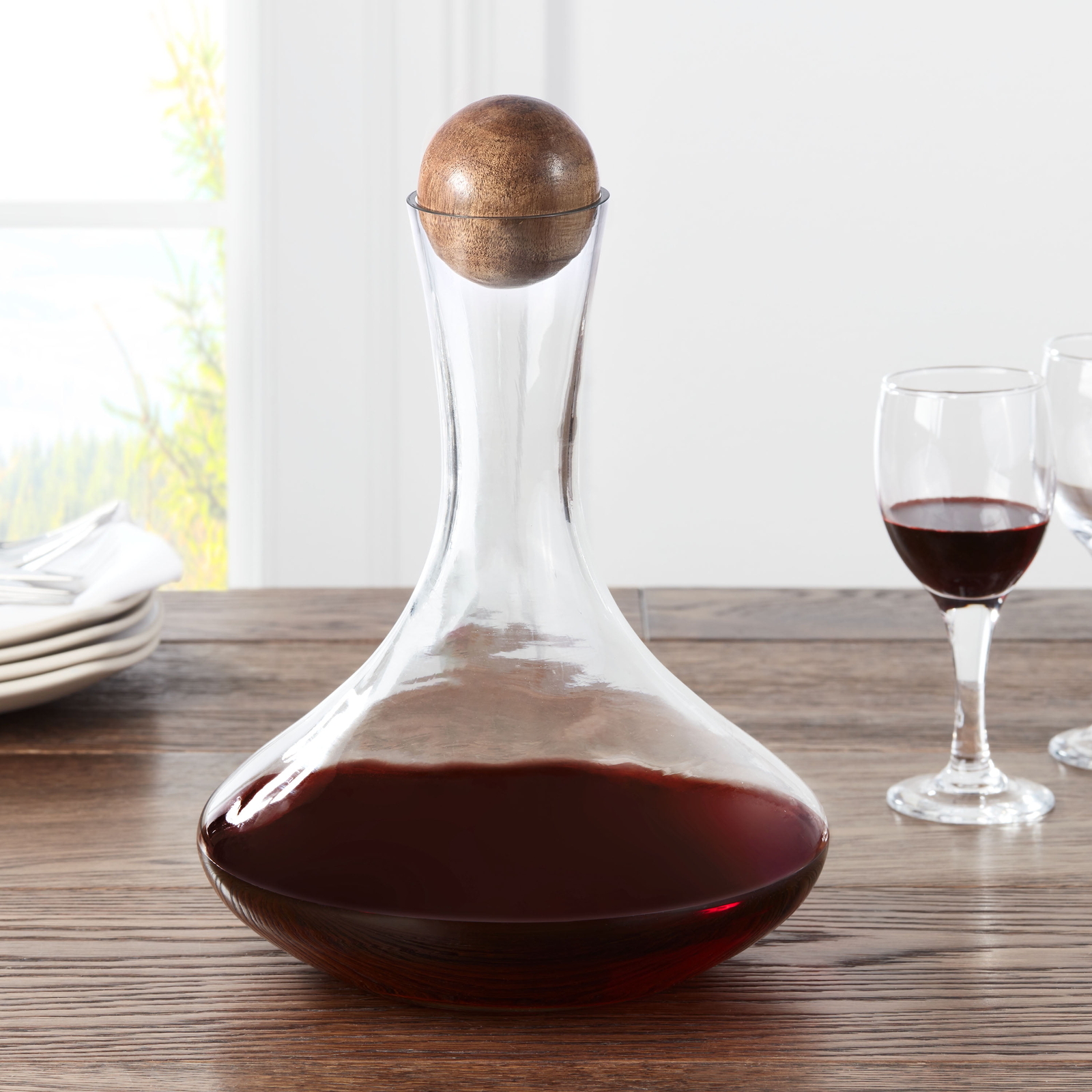 Better Homes & Gardens Glass Wine Decanter with Stopper, 85 oz Volume Capacity