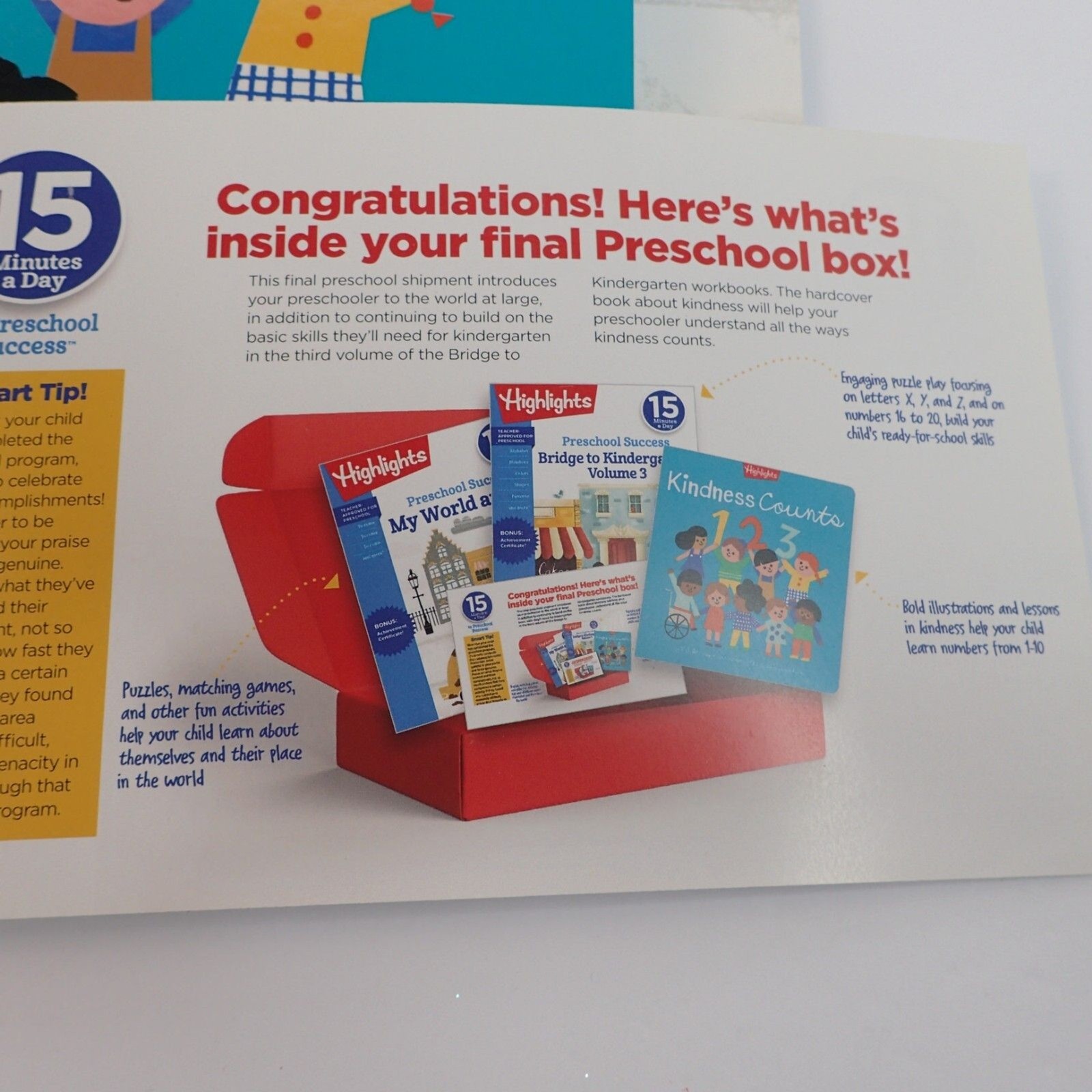 Highlights 15 Minutes A Day Preschool My Learning Box Lot of 7 Books