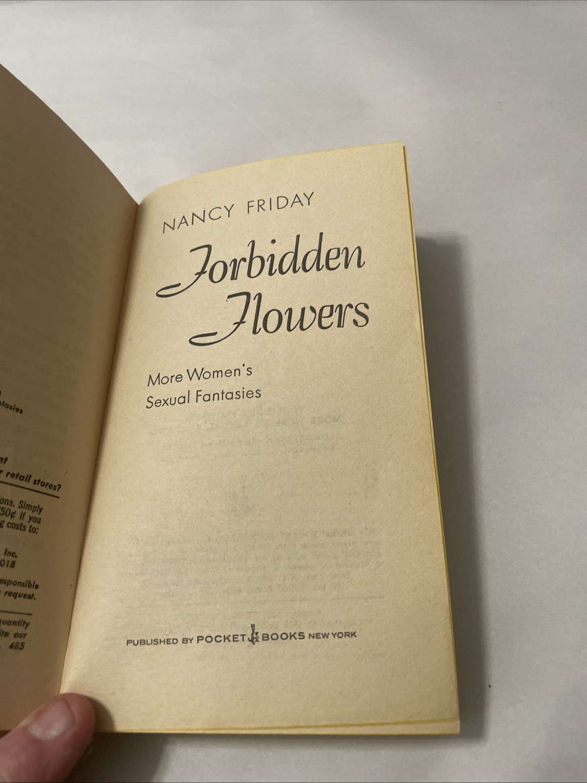 More Women’s Sexual Fantasies – Forbidden Flowers – Nancy Friday – 1976