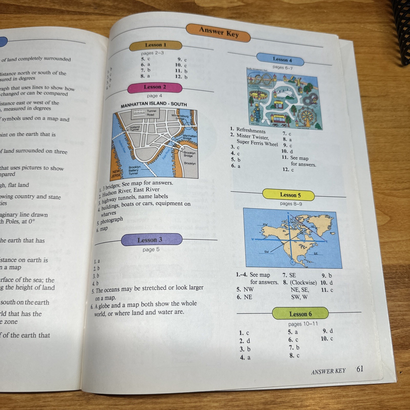 4 Maps Charts Graphs Levels D, E, F, and G Modern Curriculum Press US World pb