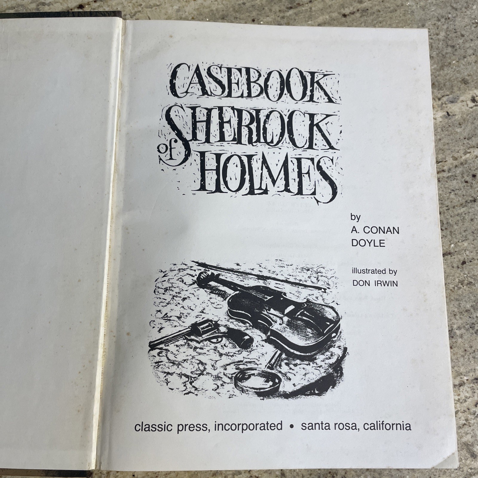 Vintage 1968 Casebook of Sherlock Holmes By A. Conan Doyle (Illustrated, HC)