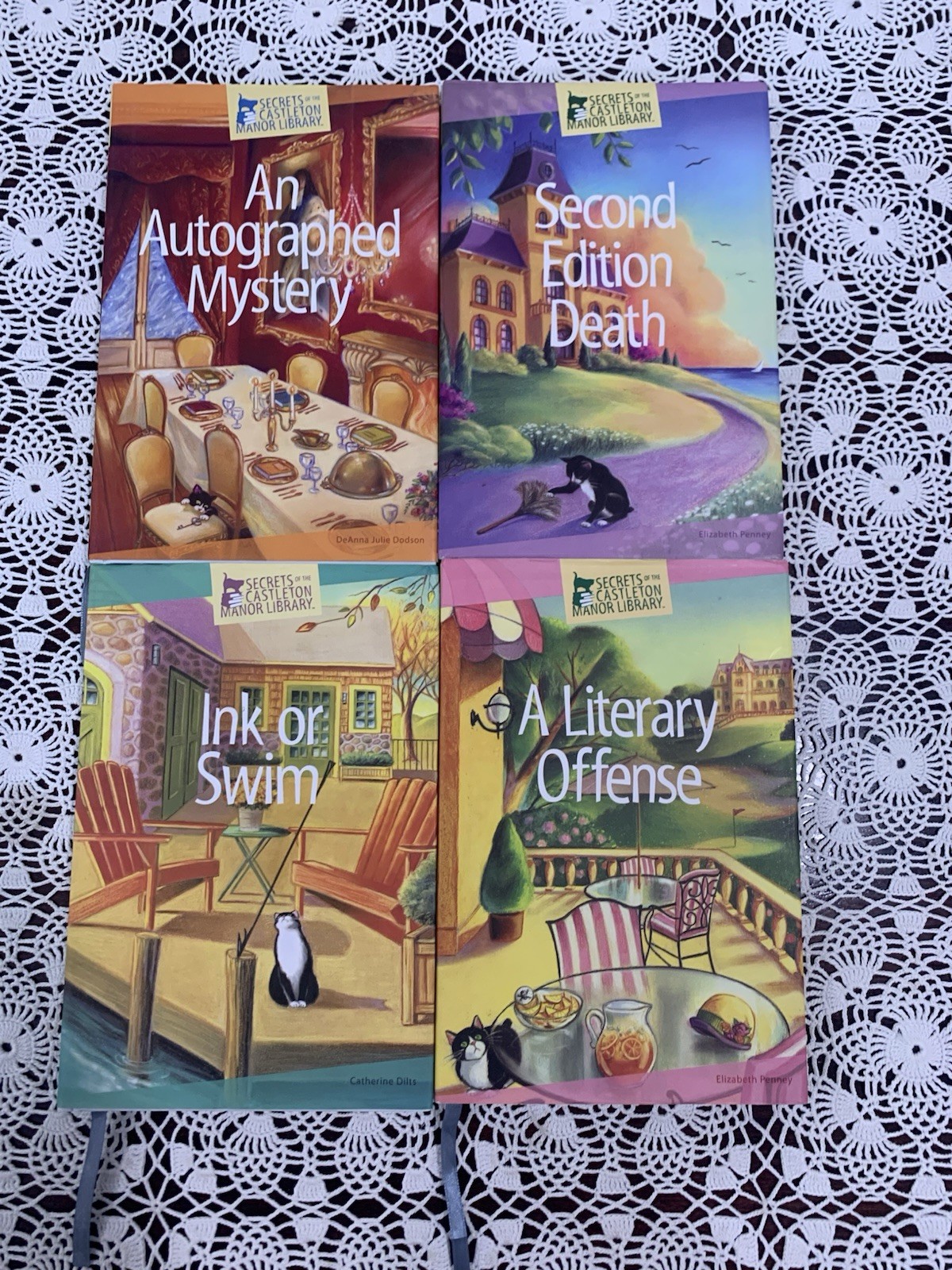Lot of 10 Secrets of the Castleton Manor Library Hardcover Books Fiction Bundle