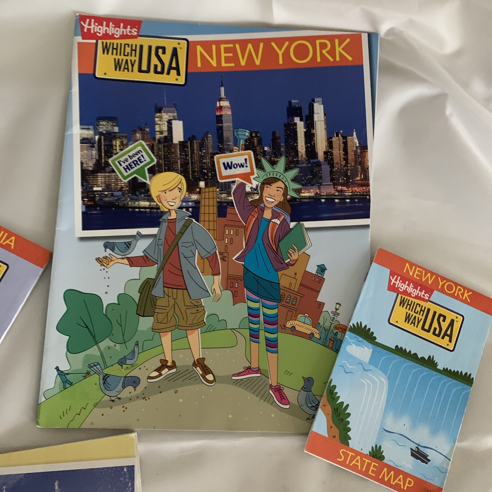 Highlights Which Way USA State Activity Books Map Lot of 8 Home School 2013-2014