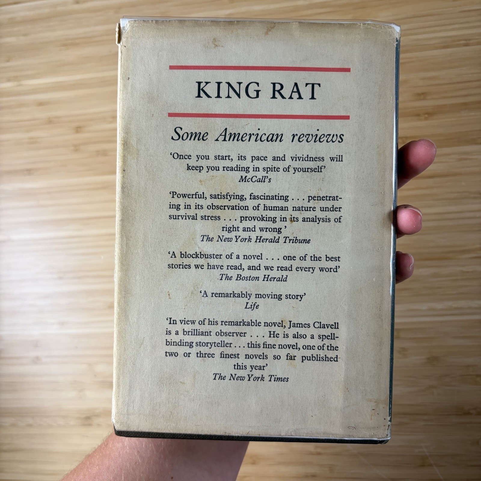 James Clavell KING RAT Ist UK Edition 1963 DJ