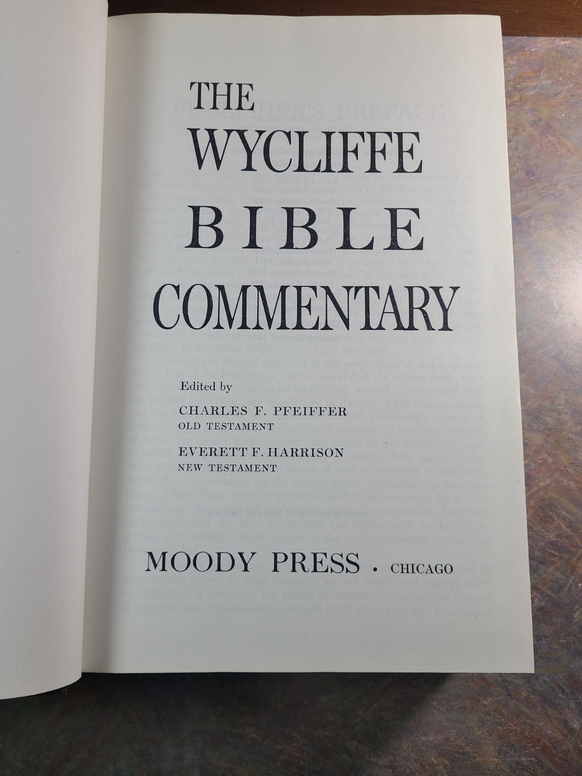 The Wycliffe Bible Commentary Ed. by Pfeiffer & Harrison Moody Press 1979
