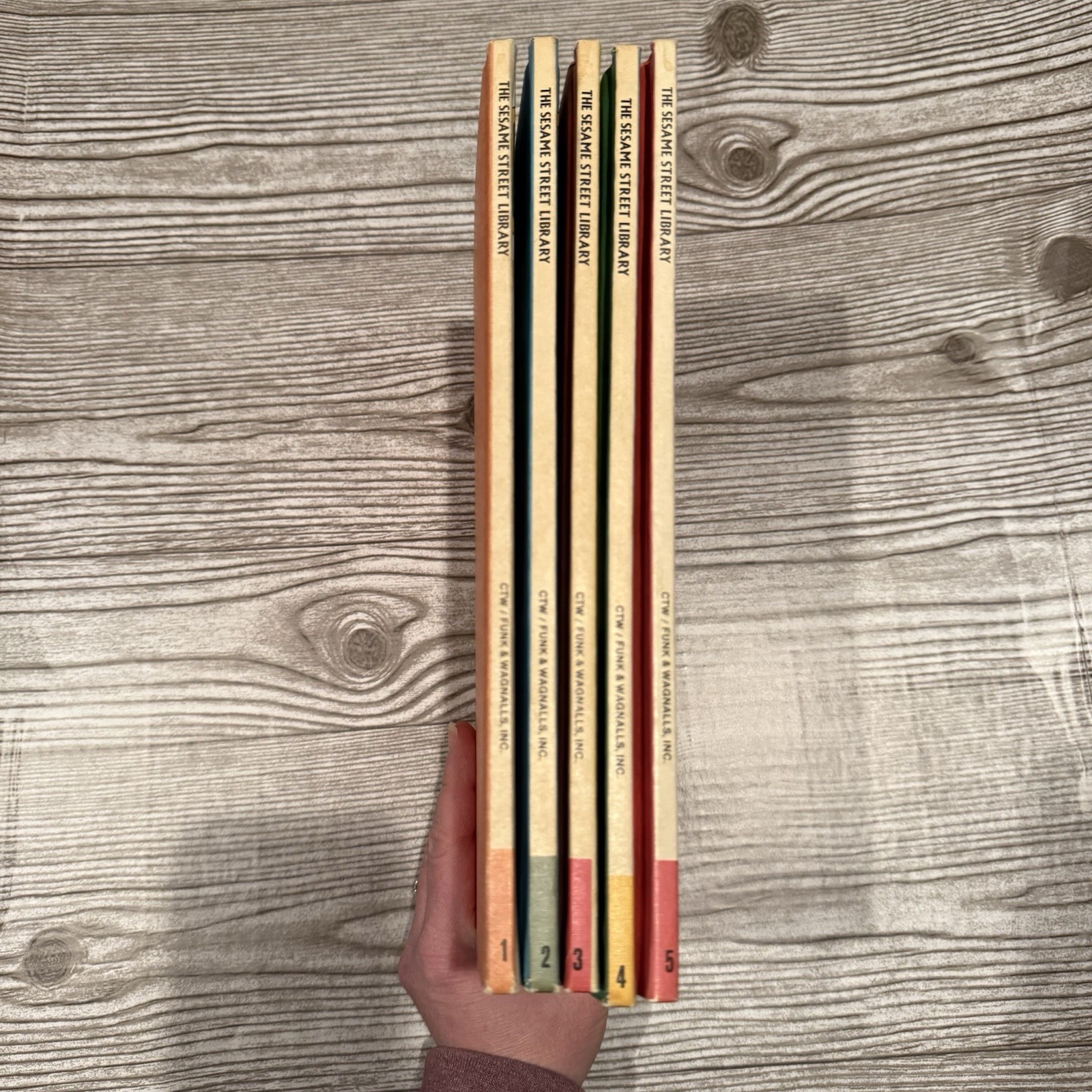 Vintage Sesame Street Library Books Set Vol 1–15 CTW Funk Wagnalls 1970s