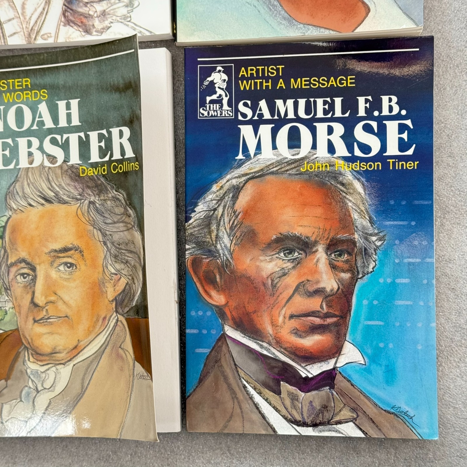 HOMESCHOOL Sowers Book Lot 4 Christian Biography Webster-Morse-Jackson-Newton