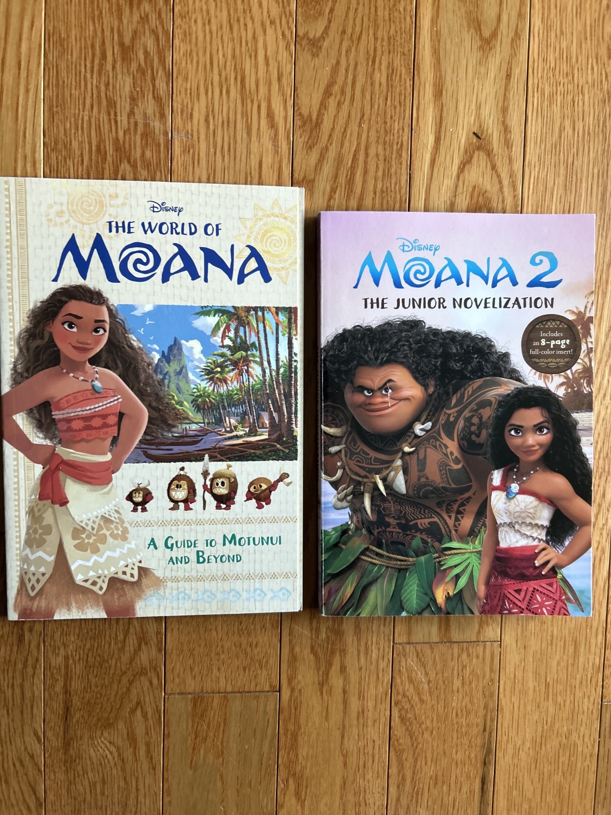 2 MOANA Books: Disney’s The World of Moana, B. Scollon, 2016; Moana 2 Jr. Novel