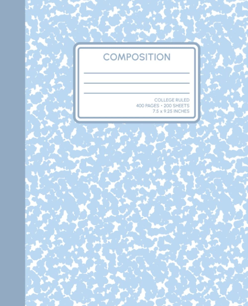 Composition Notebook Light Blue 7.5×9.25 Inch College Ruled 400 Pages