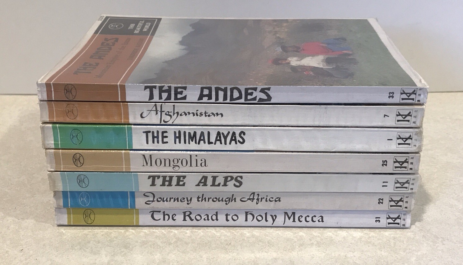 LOT OF 7 Vintage Travel Guides Kodansha Color Photos This Beautiful World PB
