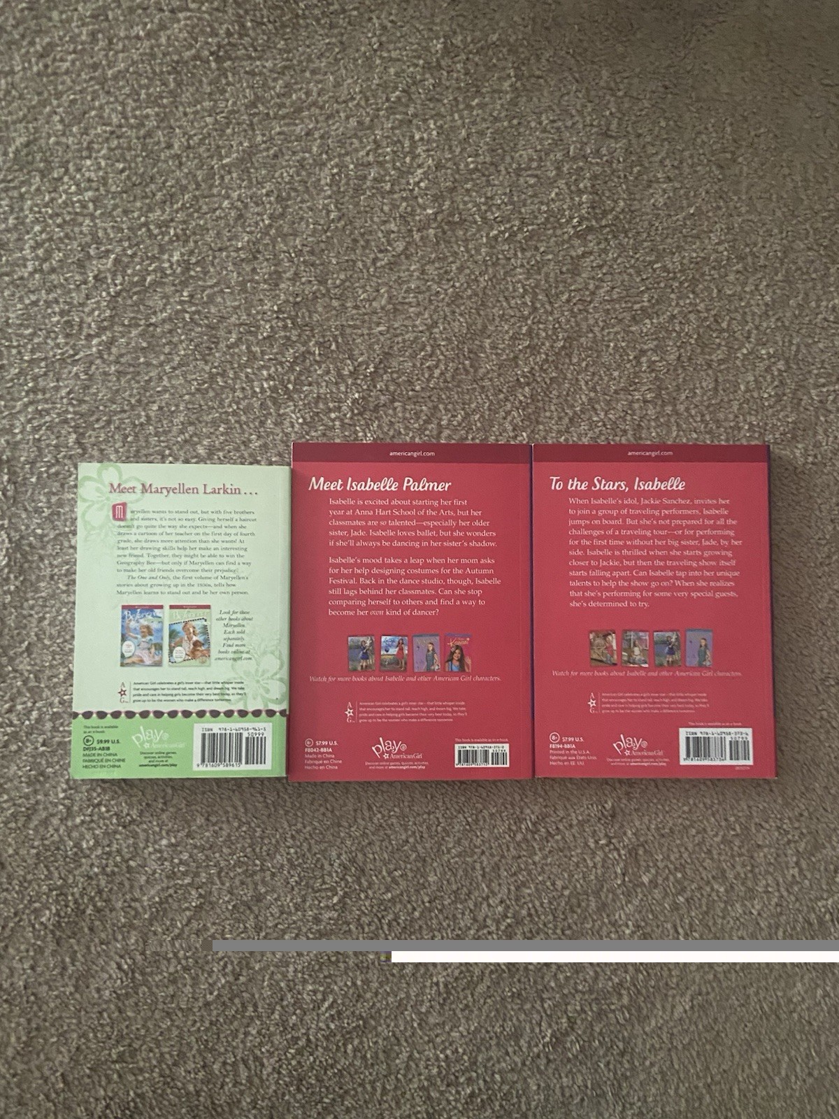 Lot Of Six Various American Girl Books