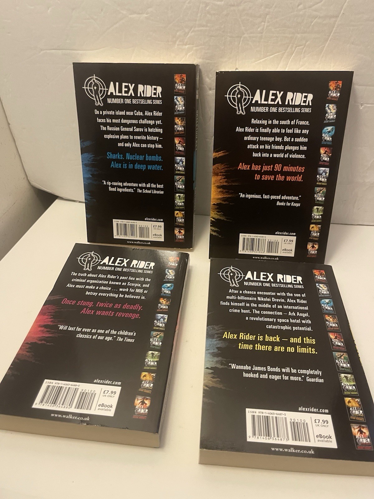 ALEX RIDER Series lot of 7 Books Lot by Anthony Horowitz Vols 3-9 Paperback 2015
