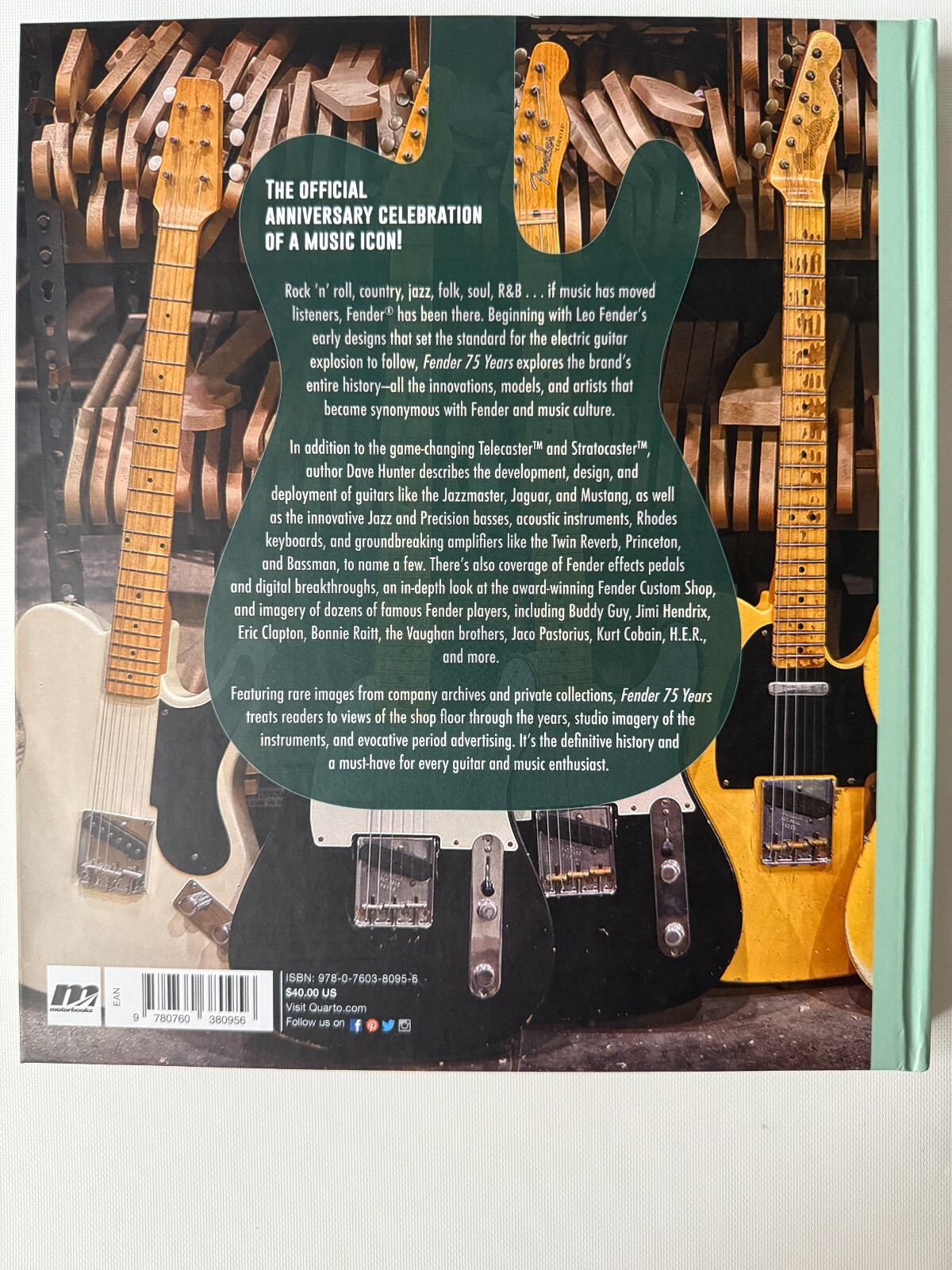 New! Fender Guitars 75 Years by Dave Hunter 2021 Hardcover Book 224 Pages